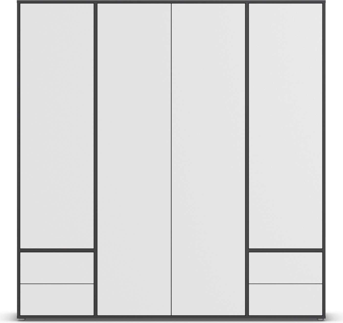 rauch Drehtürenschrank »Kleiderschrank Schrank Garderobe Wäscheschrank NABILA viel Stauraum«, (in 3 verschiedenen Ausstattungen BASIC/CLASSIC/PREMIUM), mit 2 Schubladen und Push-to-Open Funktion TOPSELLER MADE IN GERMANY