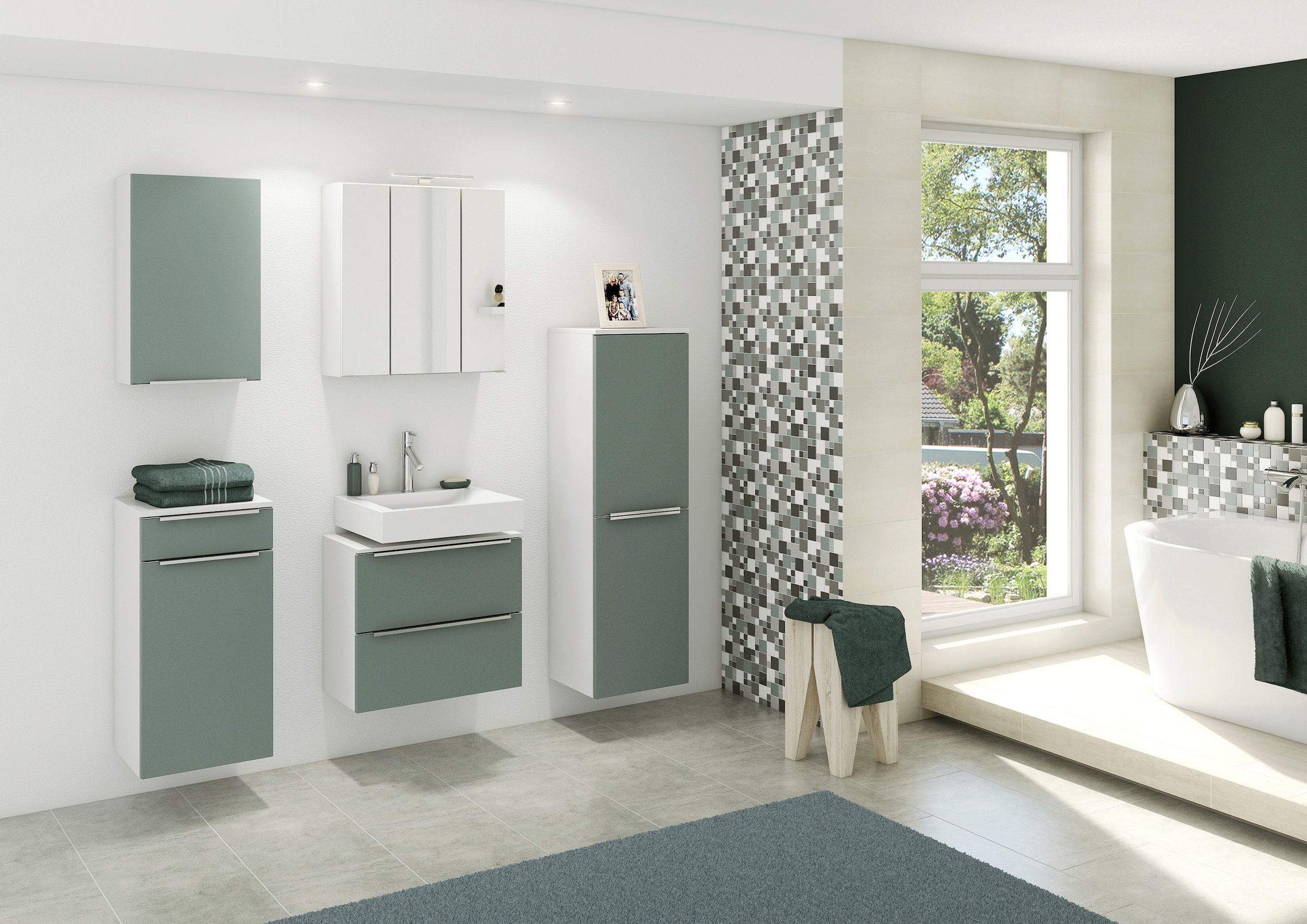 welltime Hängeschrank »Matera«, Breite 40 cm, mit hochwertigen matten MDF-Fronten