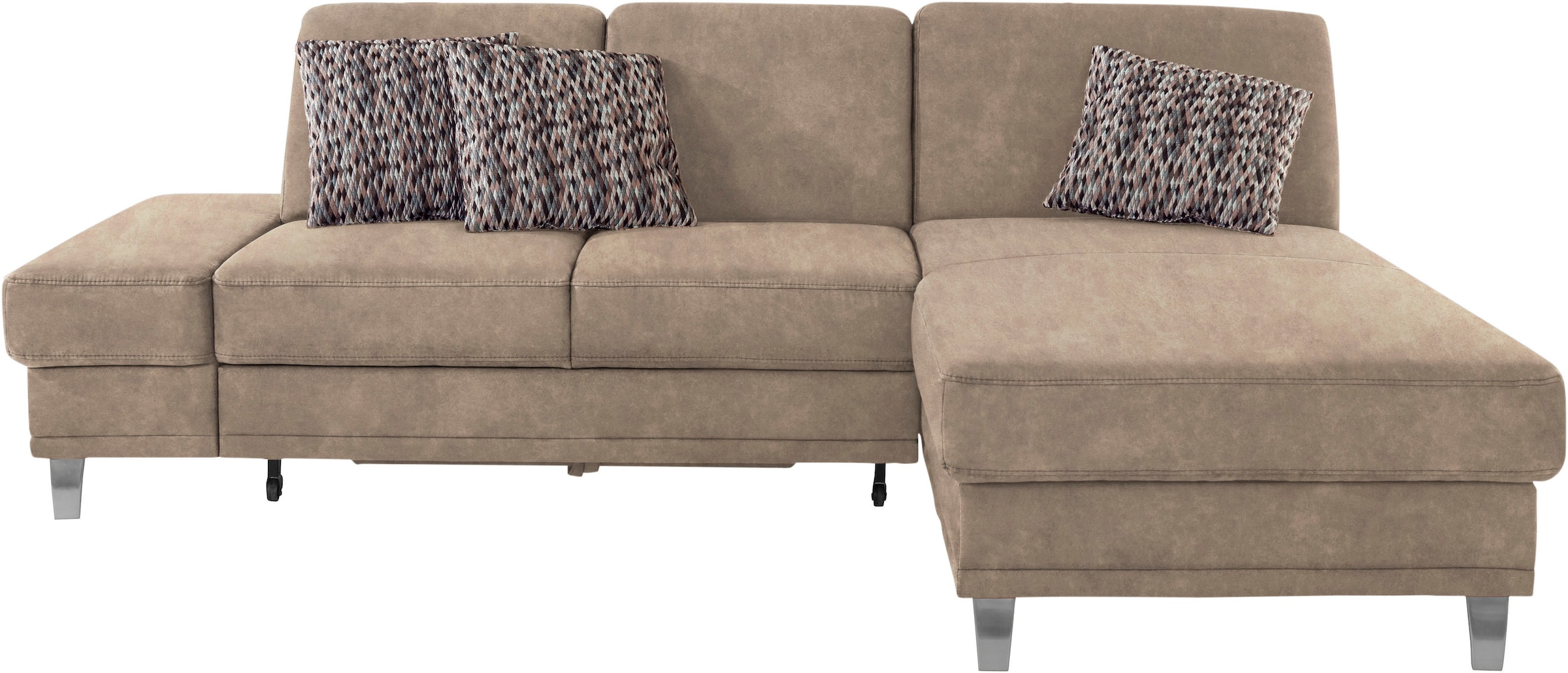 sit&more Ecksofa »Clio L-Form«, wahlweise mit Bettfunktion oder Vorziehsitz und Bettkasten, Federkern