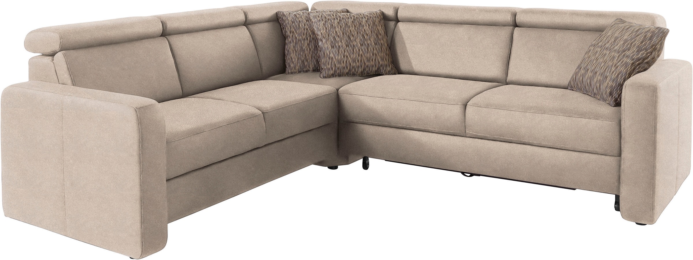 sit&more Ecksofa »Bologna L-Form«, Kopfteilverstellung, wahlweise mit Bettfunktion und Schubkasten