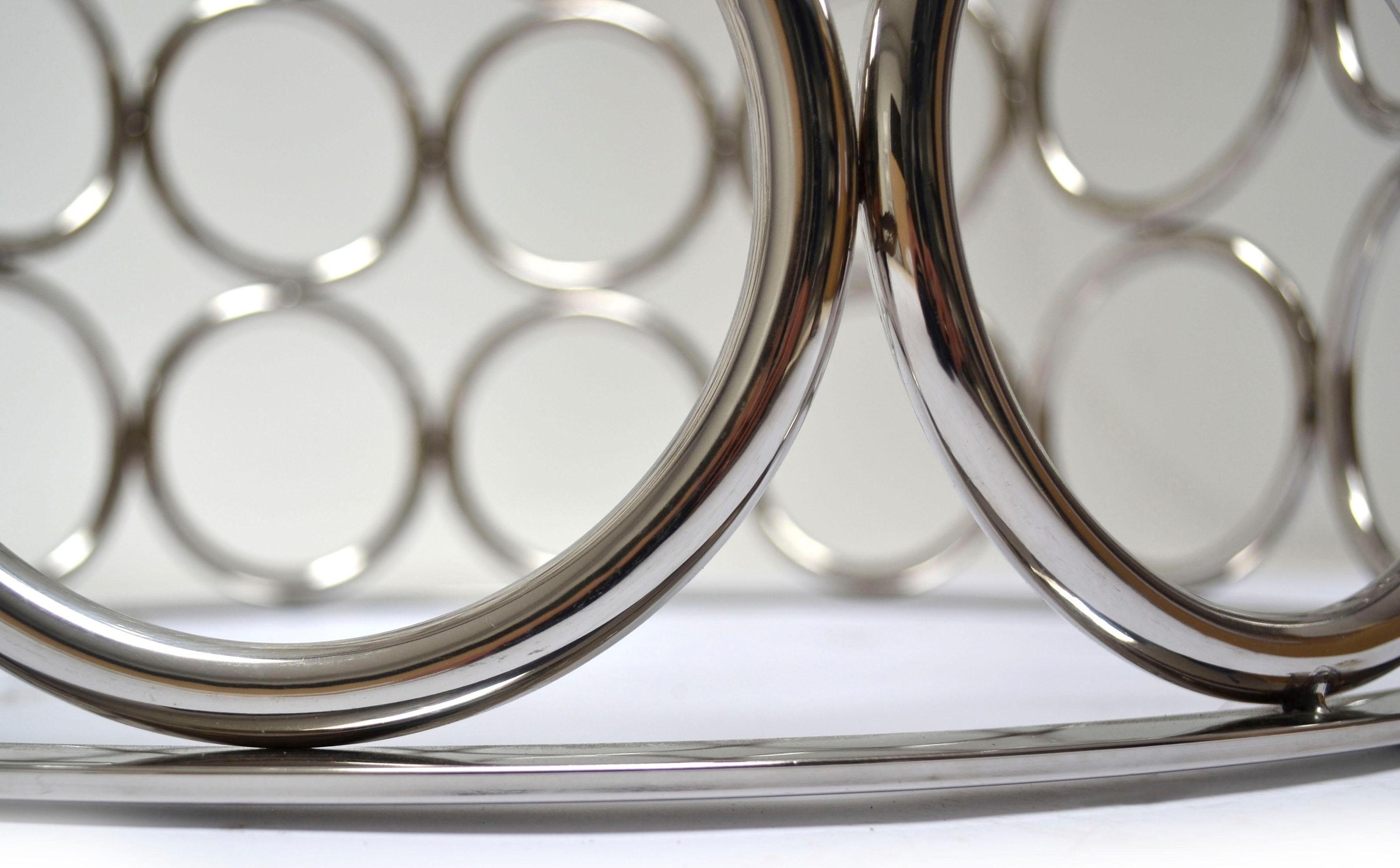 Leonique Esstisch »Mary«, runde Glasplatte gefertigt modernem mit in kaufen Chromgestell, Raten Handarbeit auf