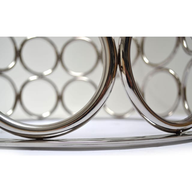 Leonique Esstisch »Mary«, runde Glasplatte mit modernem Chromgestell, in Handarbeit  gefertigt auf Raten kaufen