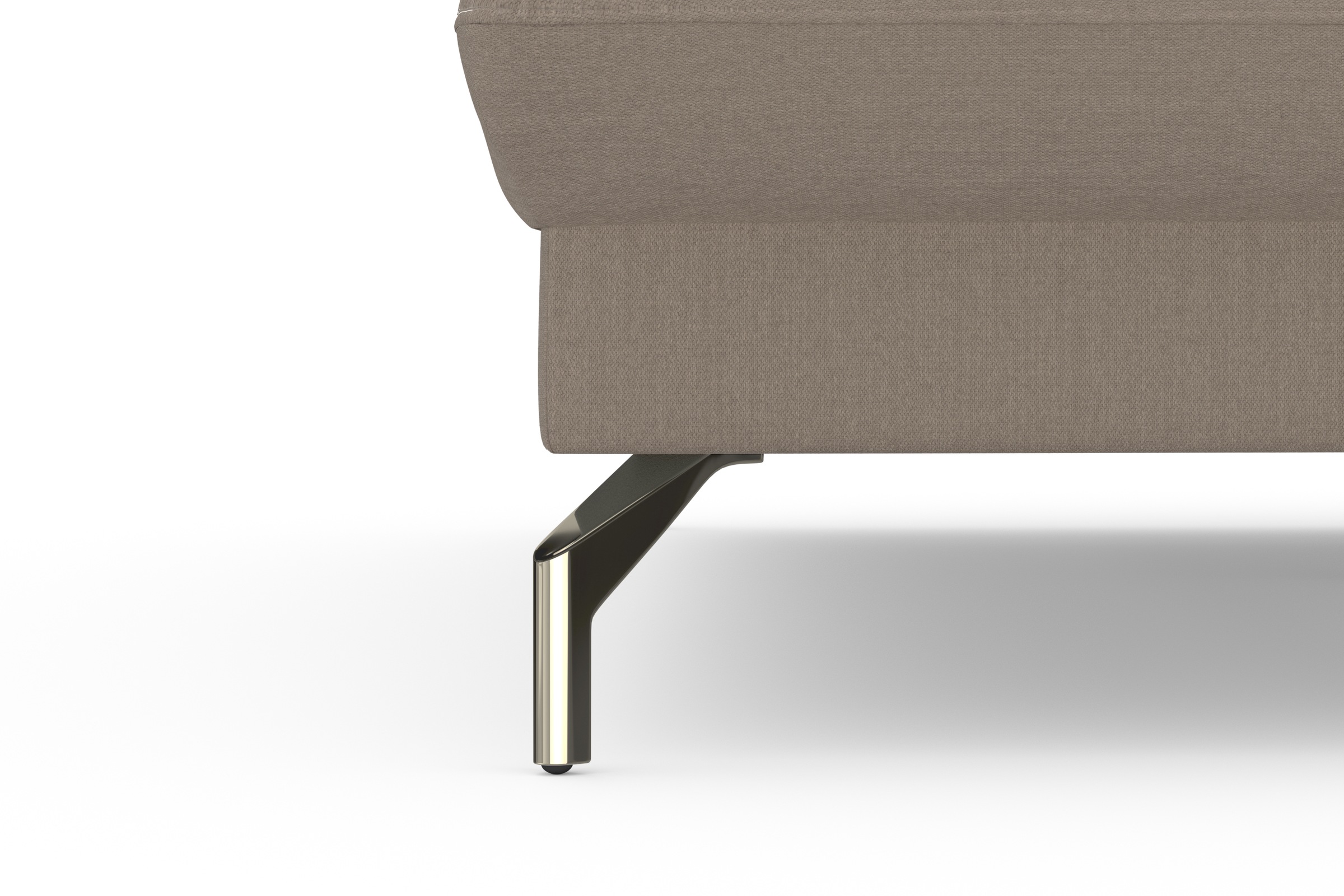 sit&more Ecksofa »Fashion L-Form«, wahlweise mit Kopfteilverstellung, Vorziehsitz, motorisch, Nickelfüße