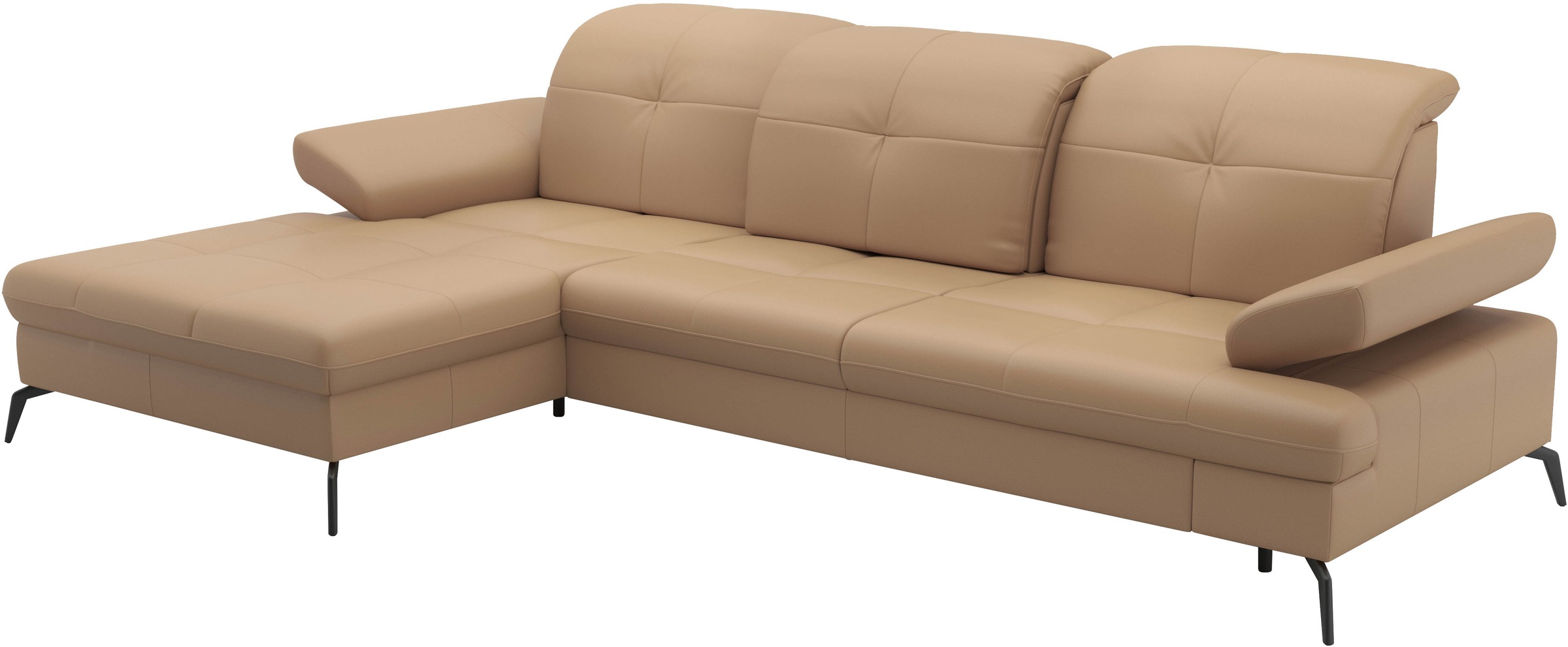 sit&more Ecksofa »Amica, L-Form, inkl. Sitztiefenverstellung & Armteilverstellung«, wahlweise mit Bettfunktion, Bettkasten und Kopfteiverstellung