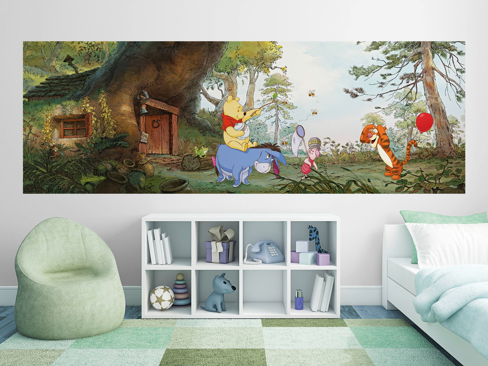 Komar Fototapete »Pooh´s House - Größe 368 x 127 cm«, bedruckt, Wohnzimmer, günstig online kaufen