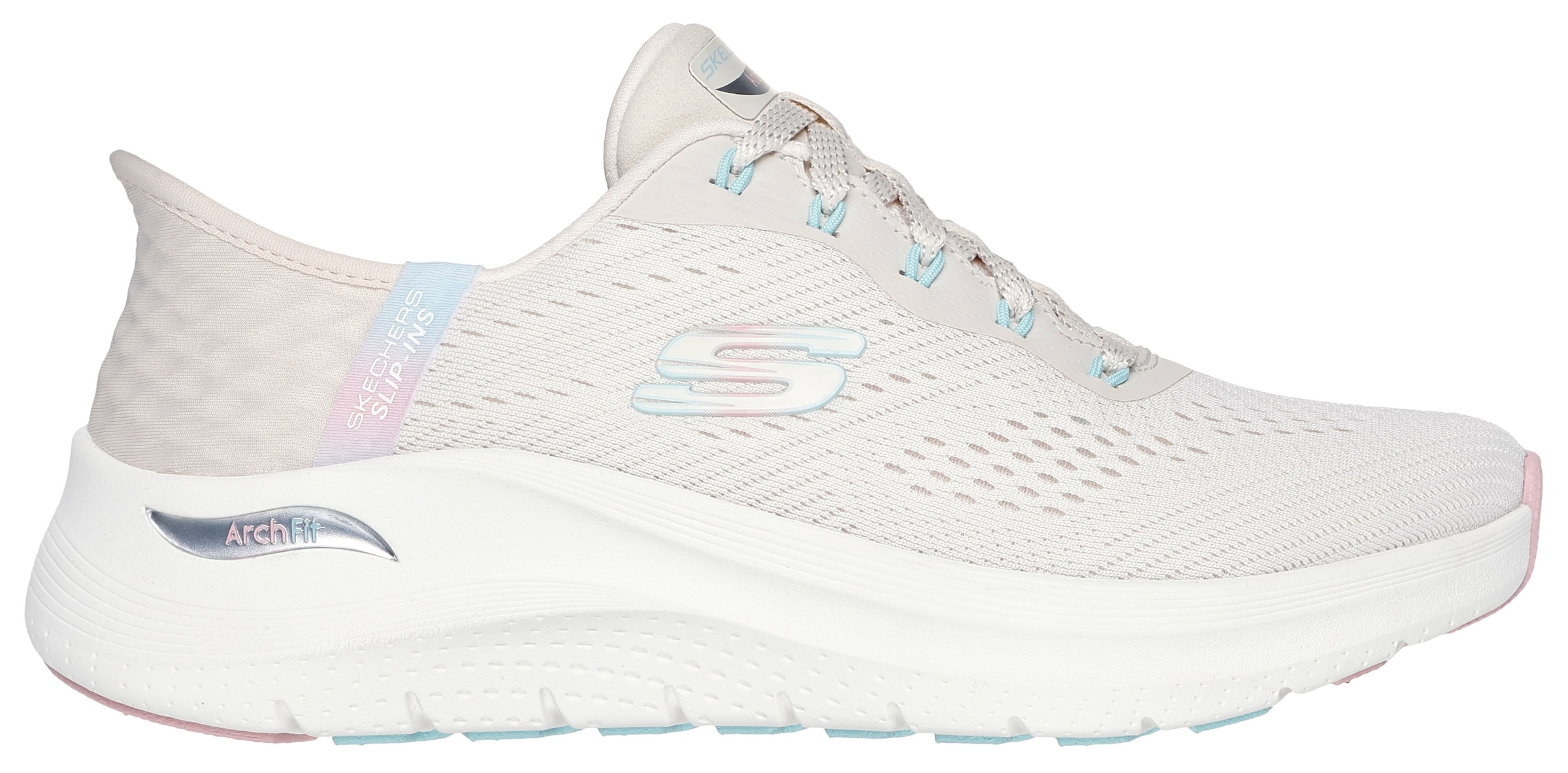 Skechers Slip-On Sneaker »ARCH FIT 2.0-EASY CHIC«, Schlupfschuh, Vegan mit elastischer Bungee Schnürung