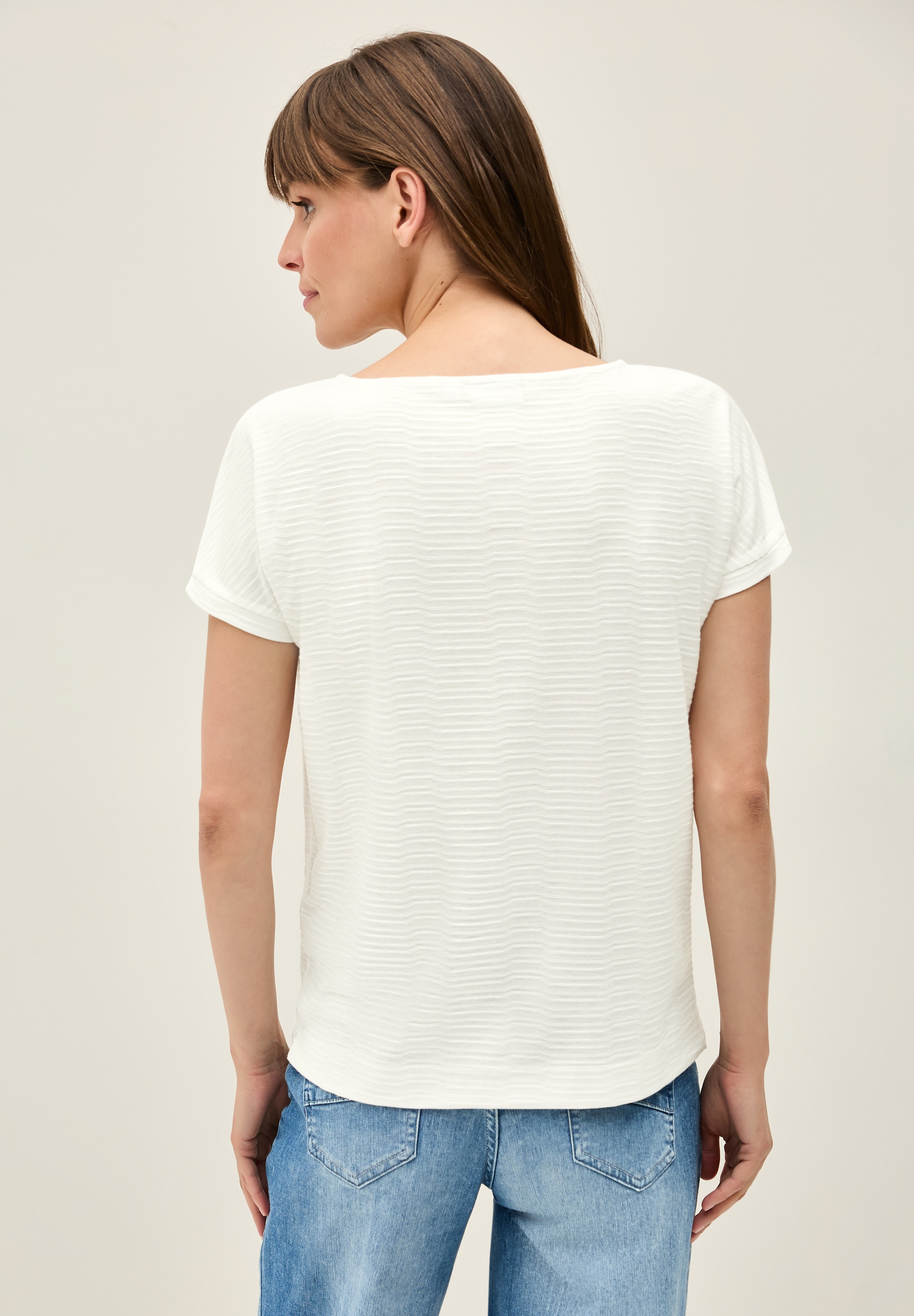Cecil T-Shirt, mit Streifen-Struktur
