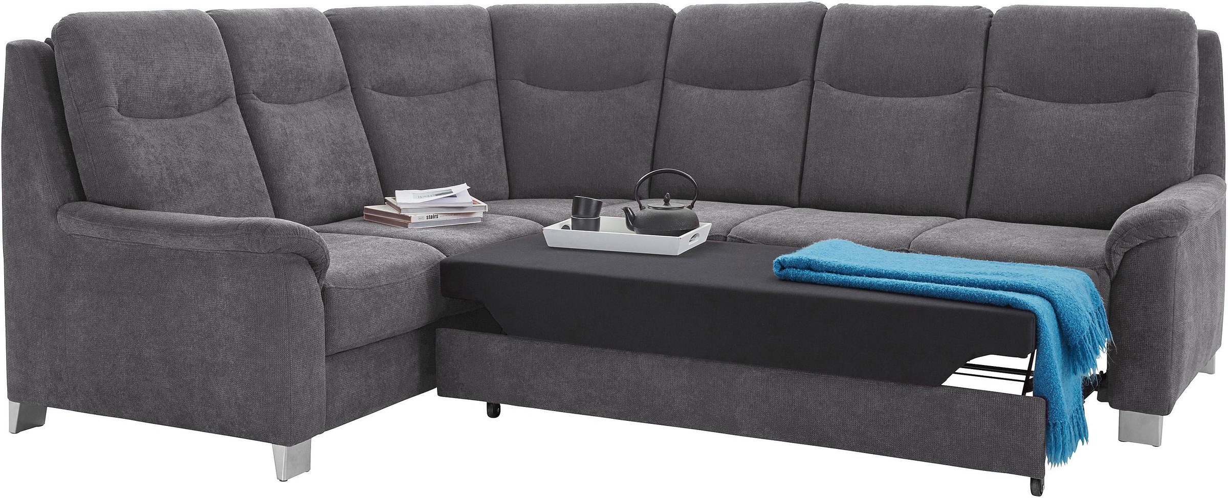 sit&more Ecksofa »Boccaccio L-Form«, mit Federkern und Kopfteilverstellung, wahlweise mit Bettfunktion