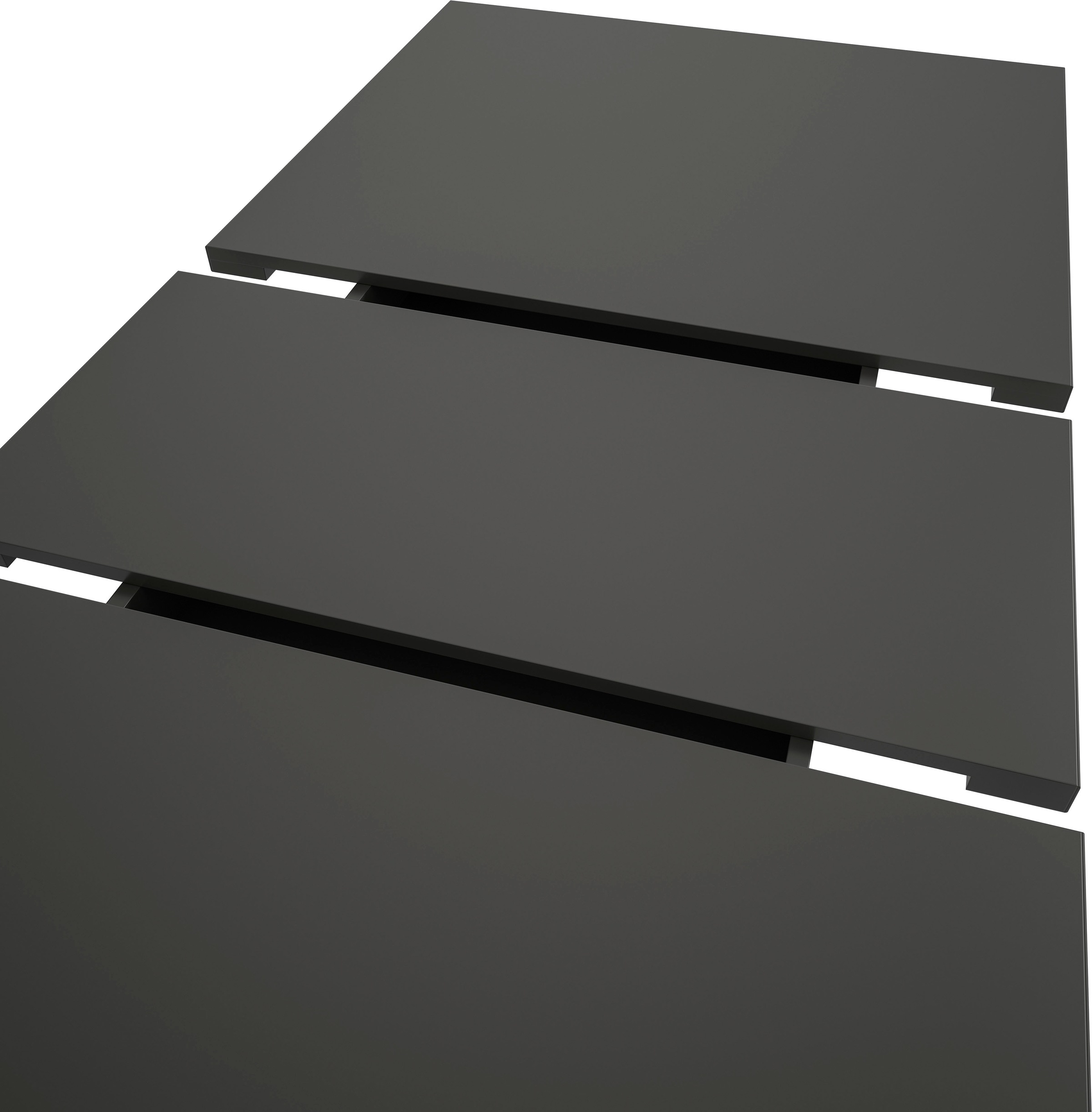 INOSIGN Esstisch »Motus, ausziehbar 150 -190 cm, inklusive 40 cm Einlegeplatte«, (Set, 1 St.), X-Gestell mit Bodenplatte, Tisch, Küchentisch, Esszimmer, Küche