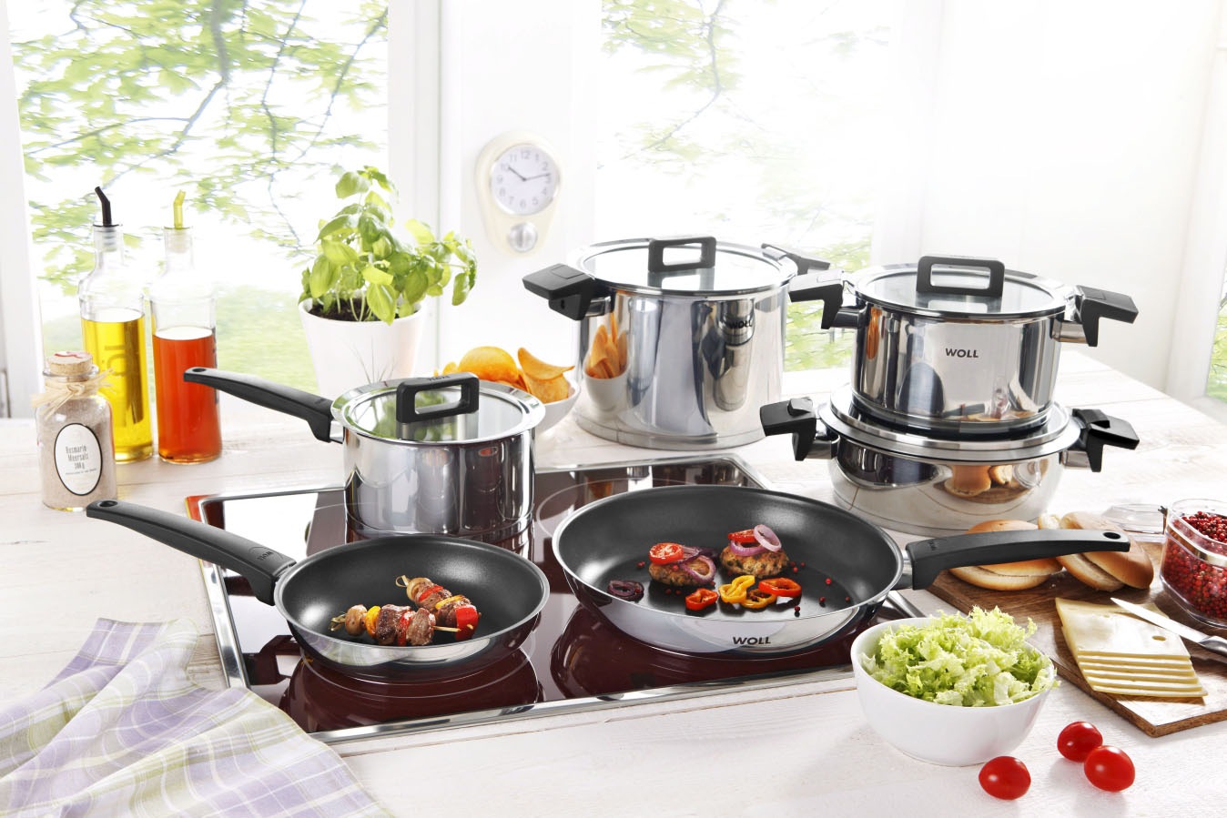 WOLL Topf-Set »Concept« Edelstahl 18/10 Set, Kochtopf 20/24cm, Bratentopf 2 günstig online kaufen