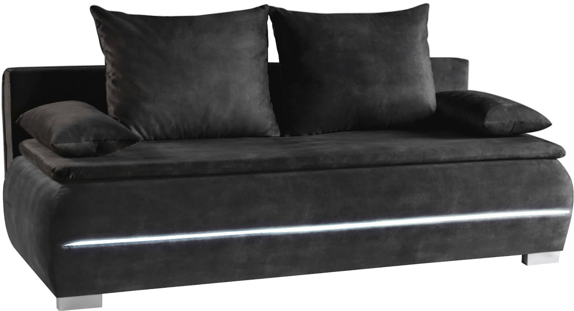 WERK2 Schlafsofa »Tekla LED«, 2-Sitzer Schlafcouch mit Bettkasten & stylischer RGB-LED-Beleuchtung