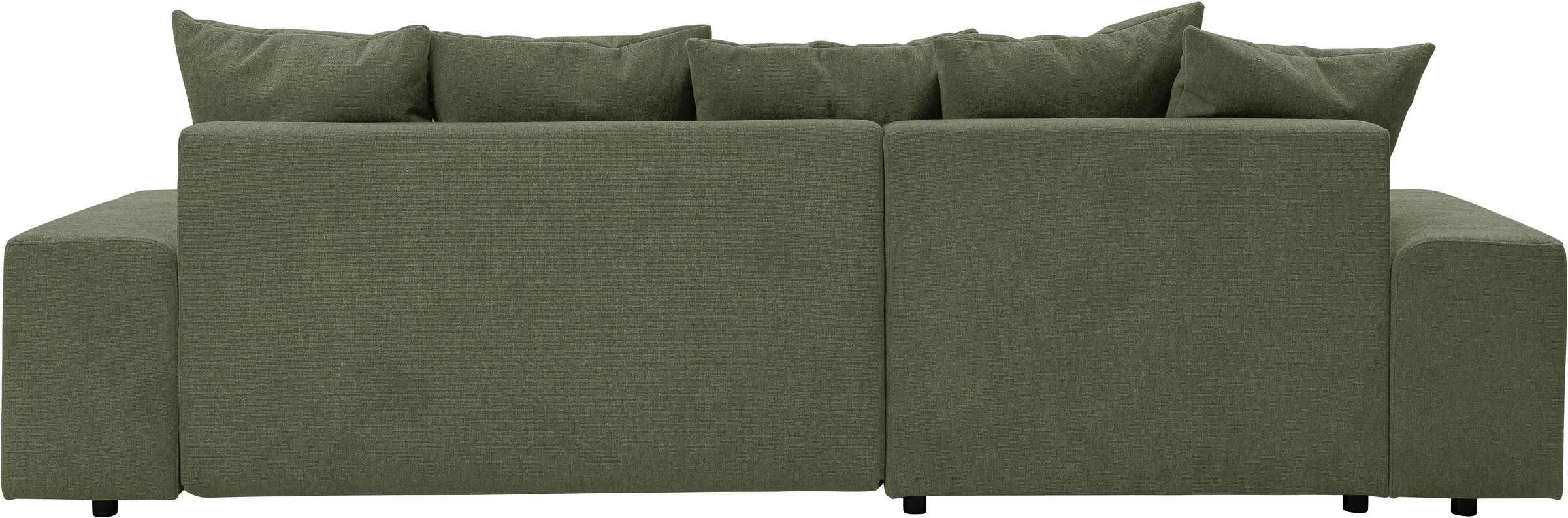 WERK2 Ecksofa »Riwa, modernes Sofa zum Kuscheln und Entspannen, Breite 300cm, L-Form«, Trendiges Ecksofa mit vielen Kissen, Schlaffunktion & Bettkasten