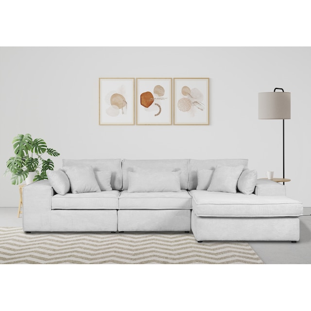 RAUM.ID Ecksofa »Florid«, 3 Teile, bestehend aus Modulen, viele  Bezugsqualitäten, auch in Cord im Online-Shop kaufen