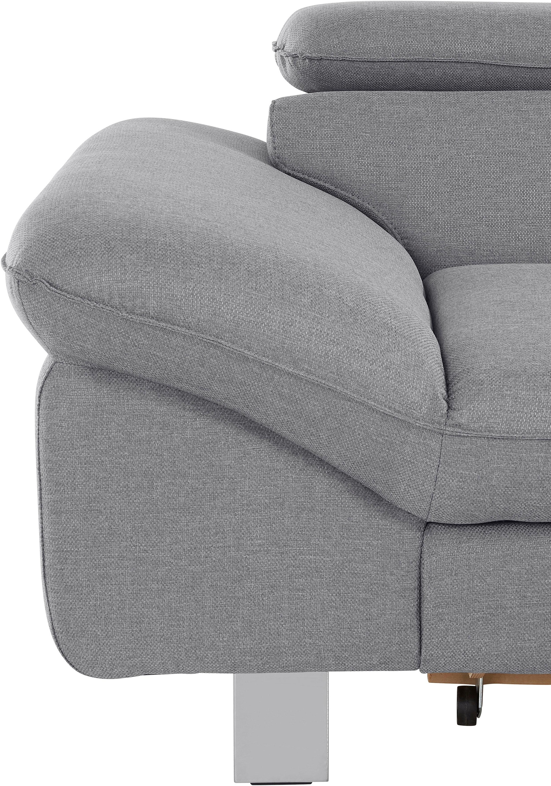 COTTA Ecksofa »Driver L-Form«, mit Kopfteilverstellung, wahlweise mit Bettfunktion & Bettkasten