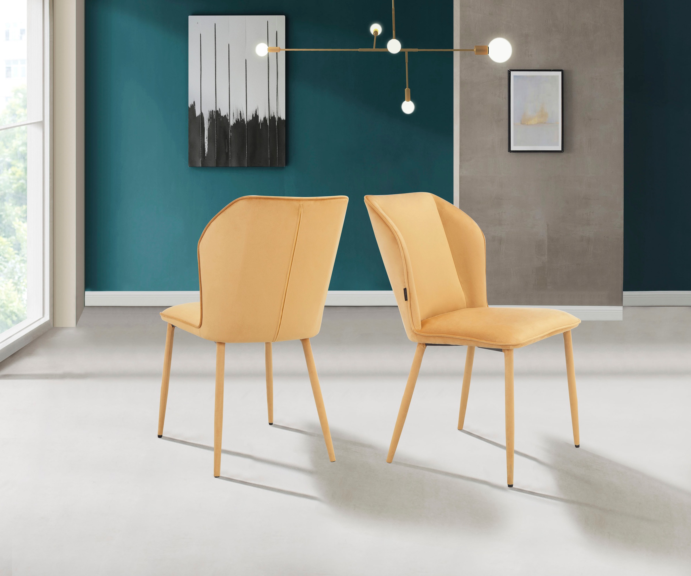 INOSIGN Esszimmerstuhl »Koa« () 2 Stk.in Velourstoff, mit Sitz und Rücken g günstig online kaufen