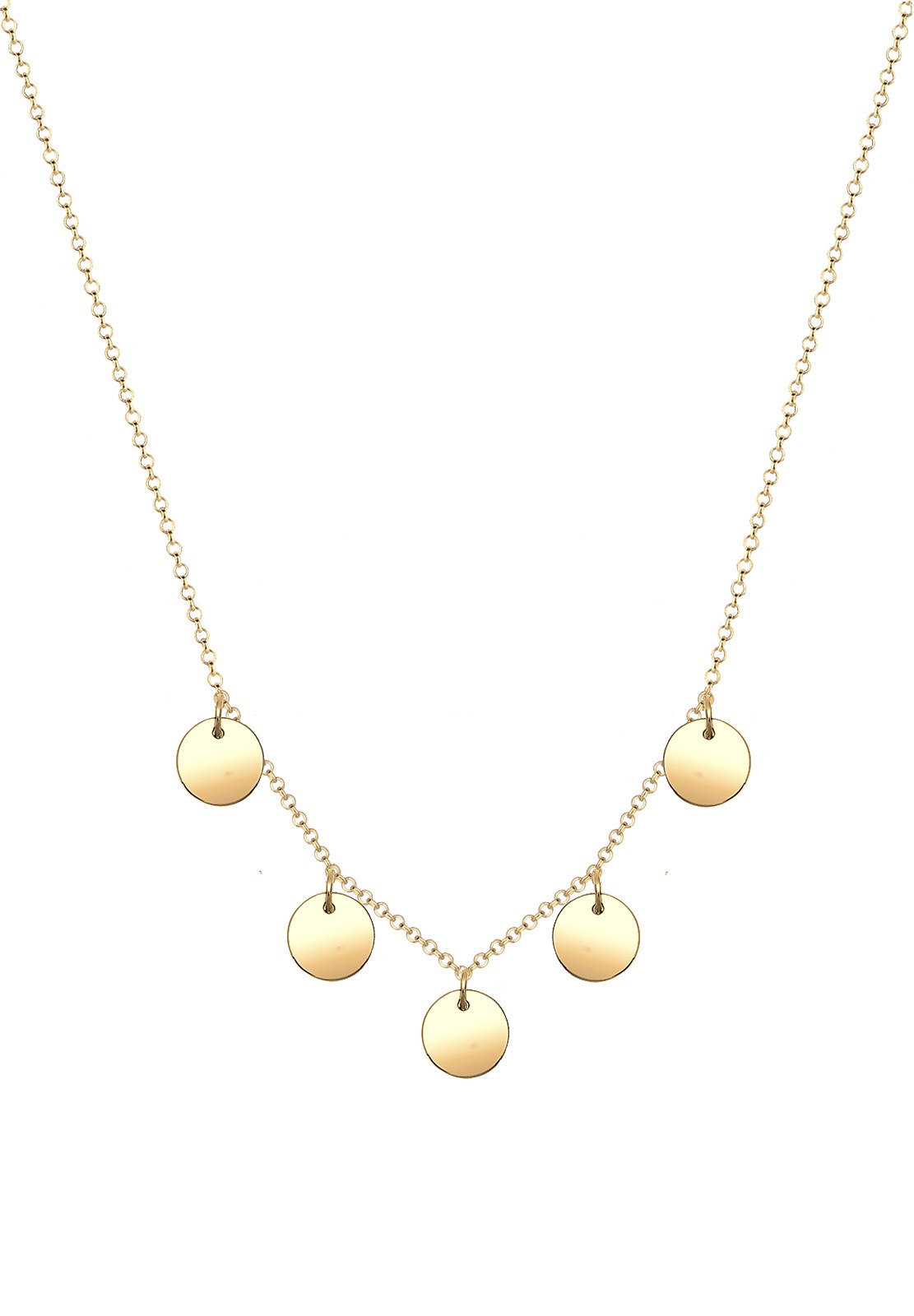 Elli Kette mit Anhänger »mit 5 Plättchen Anhänger 925 Silber«