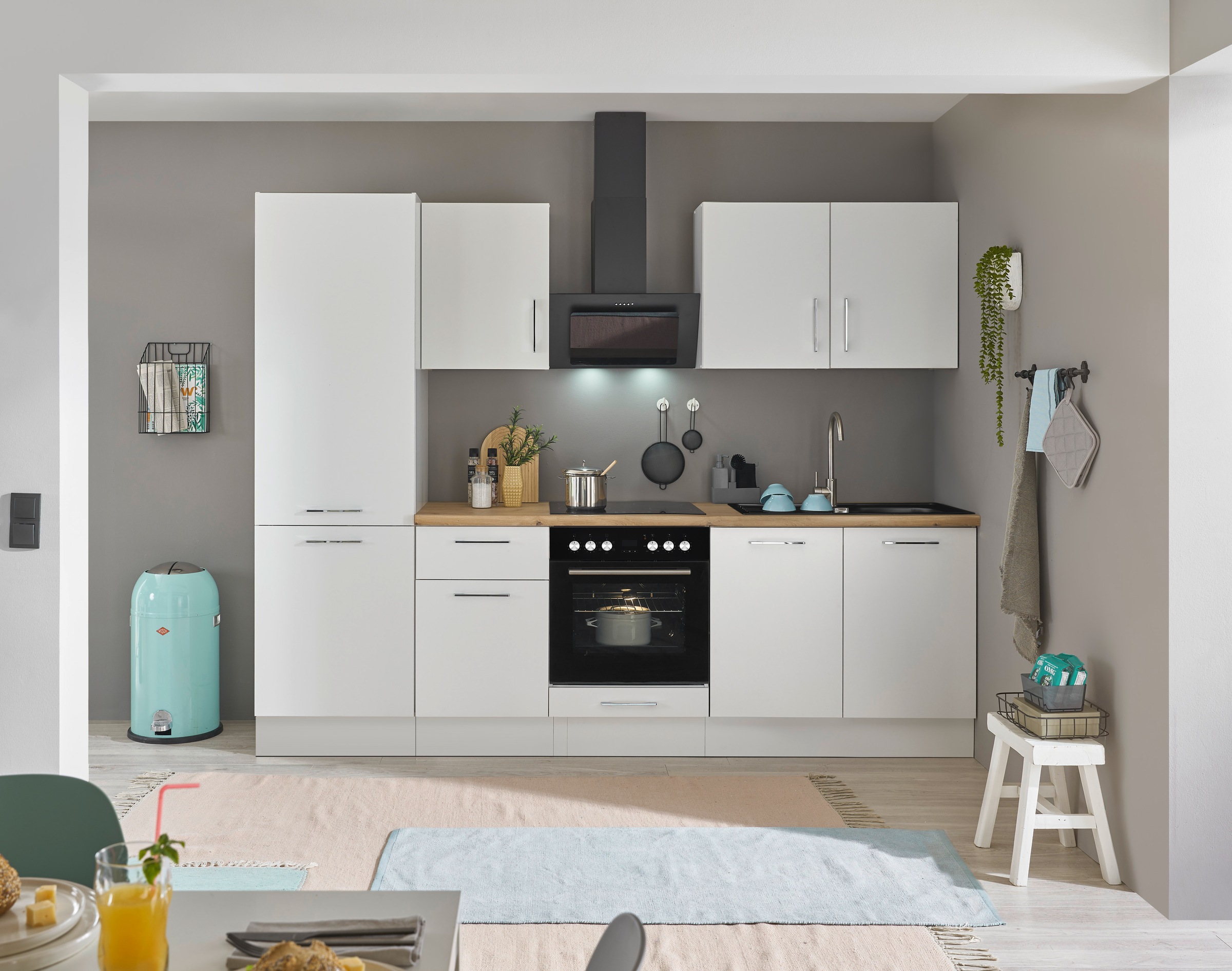 BASIC by Balculina Küchenzeile »Turin«, Breite 270 cm, wahlweise mit E-Geräten