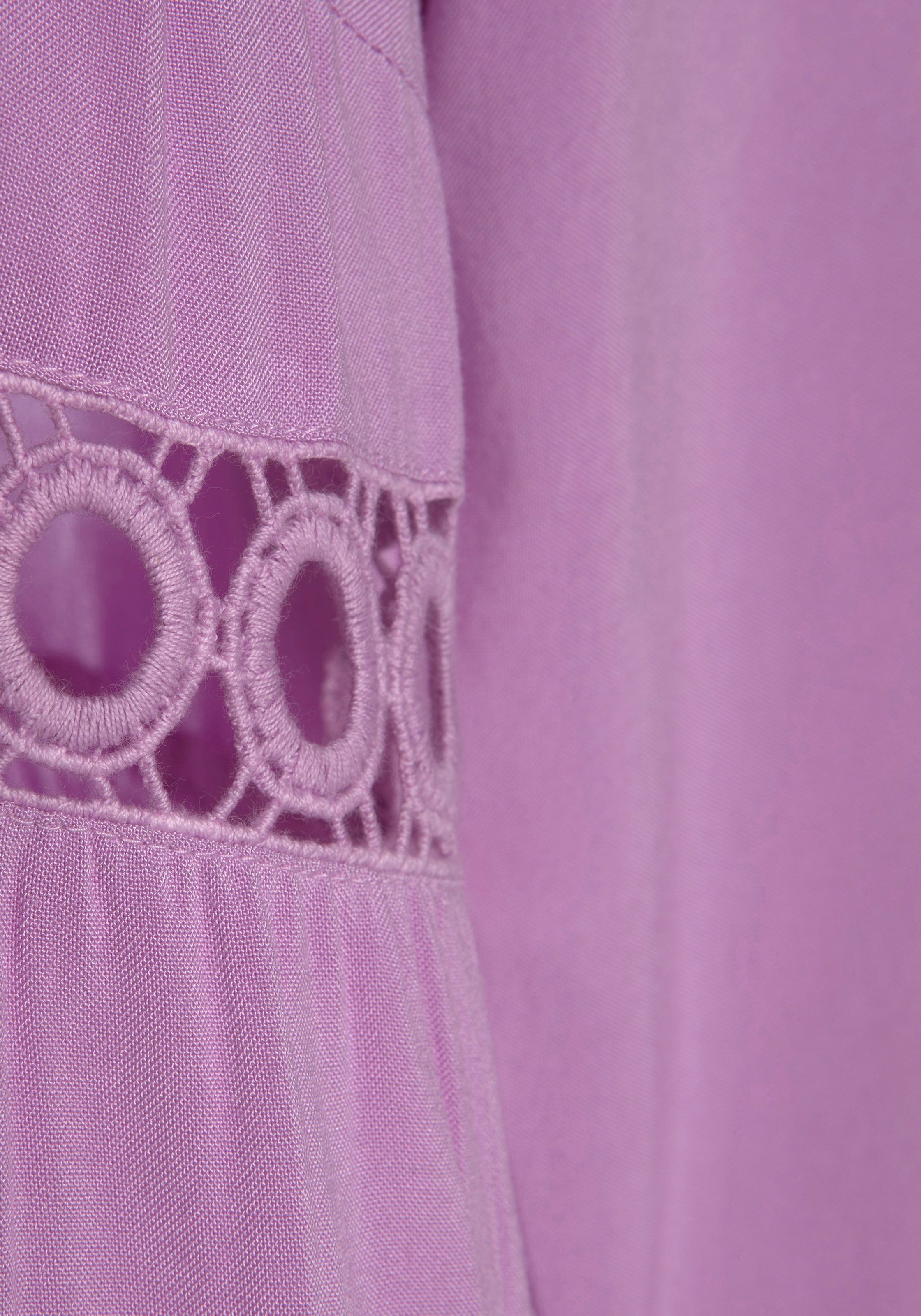 LASCANA Longbluse, mit Spitzeneinsätzen, Tunika, Blusenkleid, Strandmode
