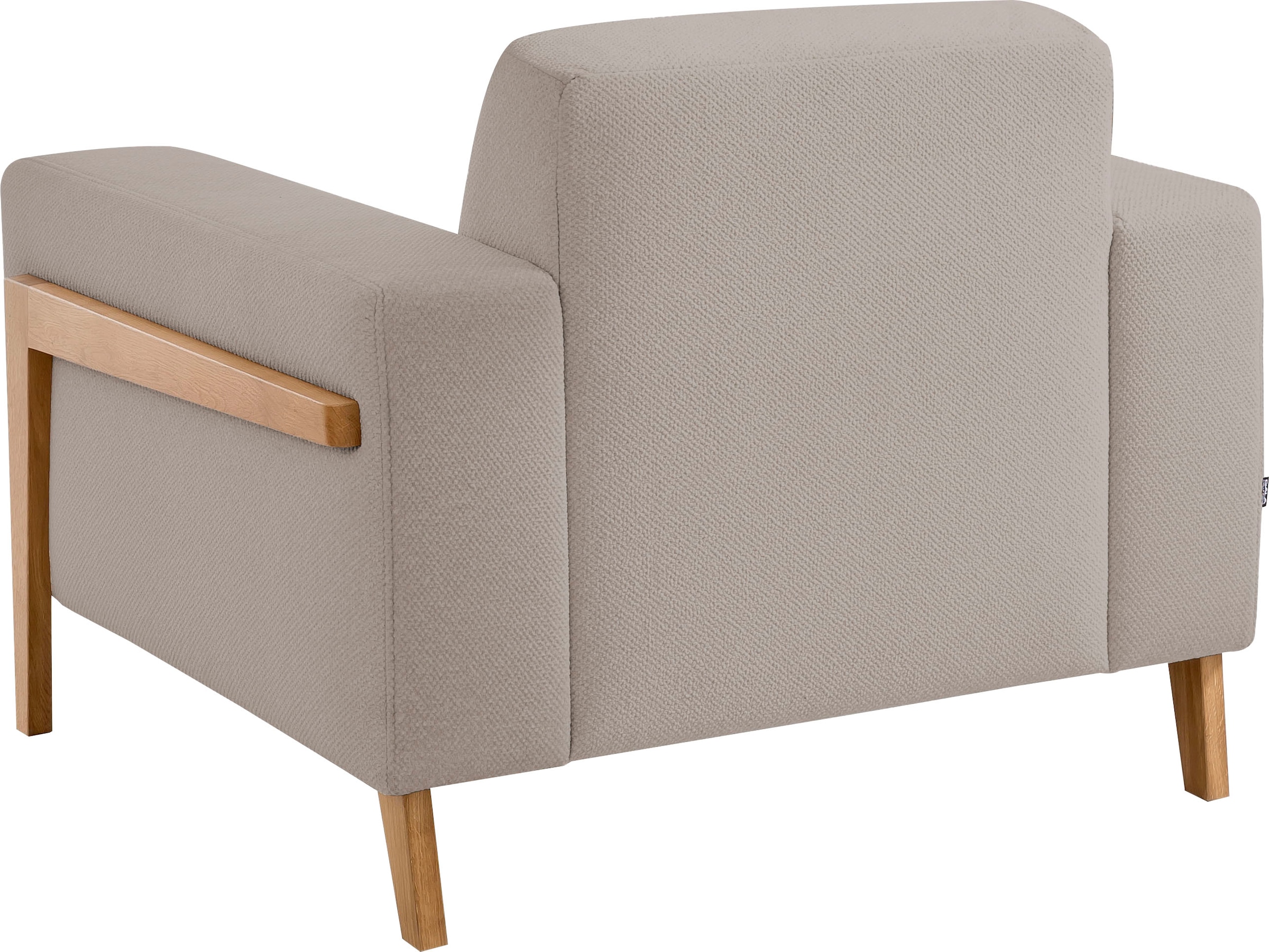 exxpo - sofa fashion Sessel »Starr, Loungesessel«, im Scandinavian Design, mit Massive Holzfüße, frei im Raum stellbar