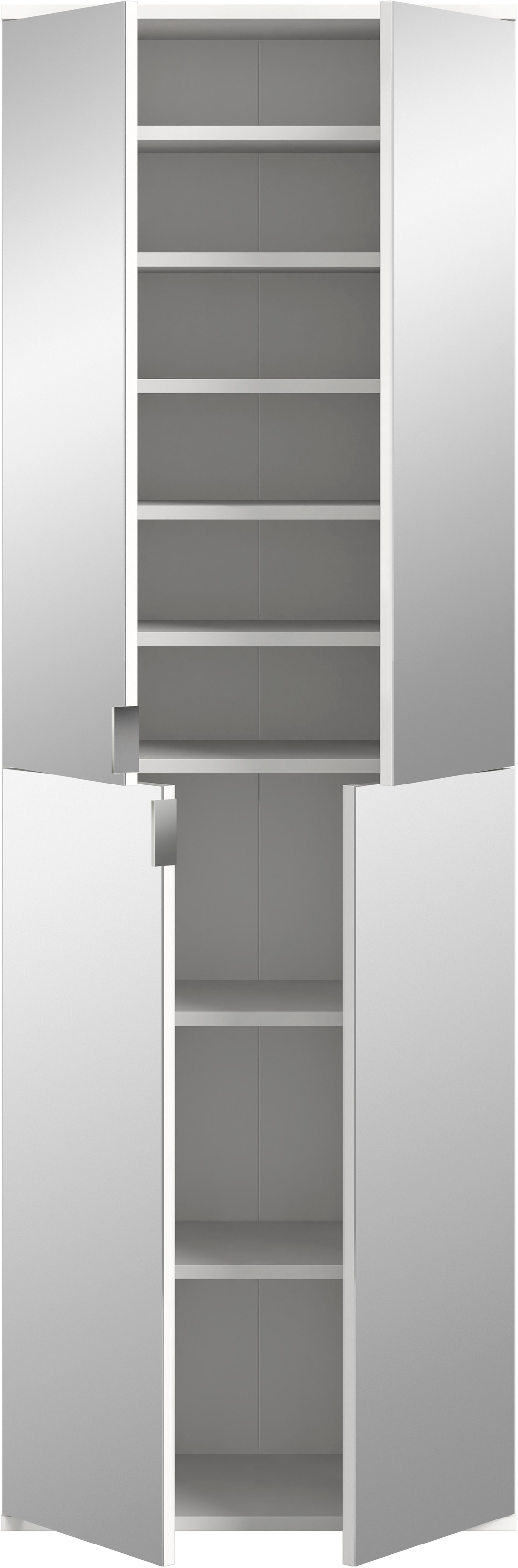 INOSIGN Garderoben-Set »Trondheim, Breite 183 cm, best. aus 3 Schränken, 12 Türen, 27 Fächer«, (Set, 3 St.), inkl. ausziehbarer Kleiderstange, Garderobenschrank, Kleiderschrank