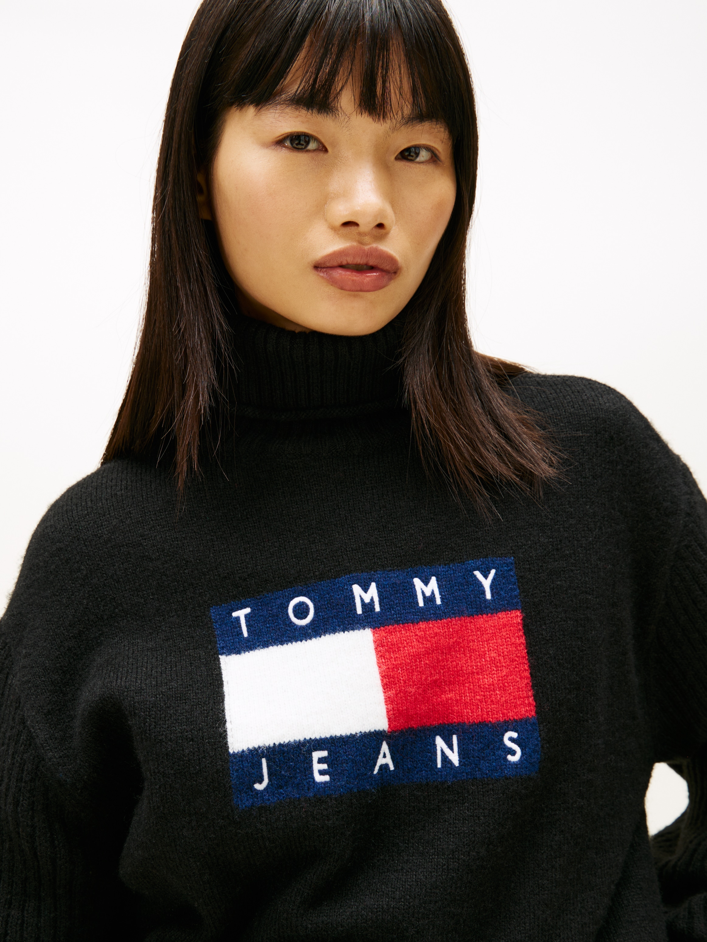 Tommy Jeans Rollkragenpullover »TJW TURTLENECK FLAG SWEATER EXT«