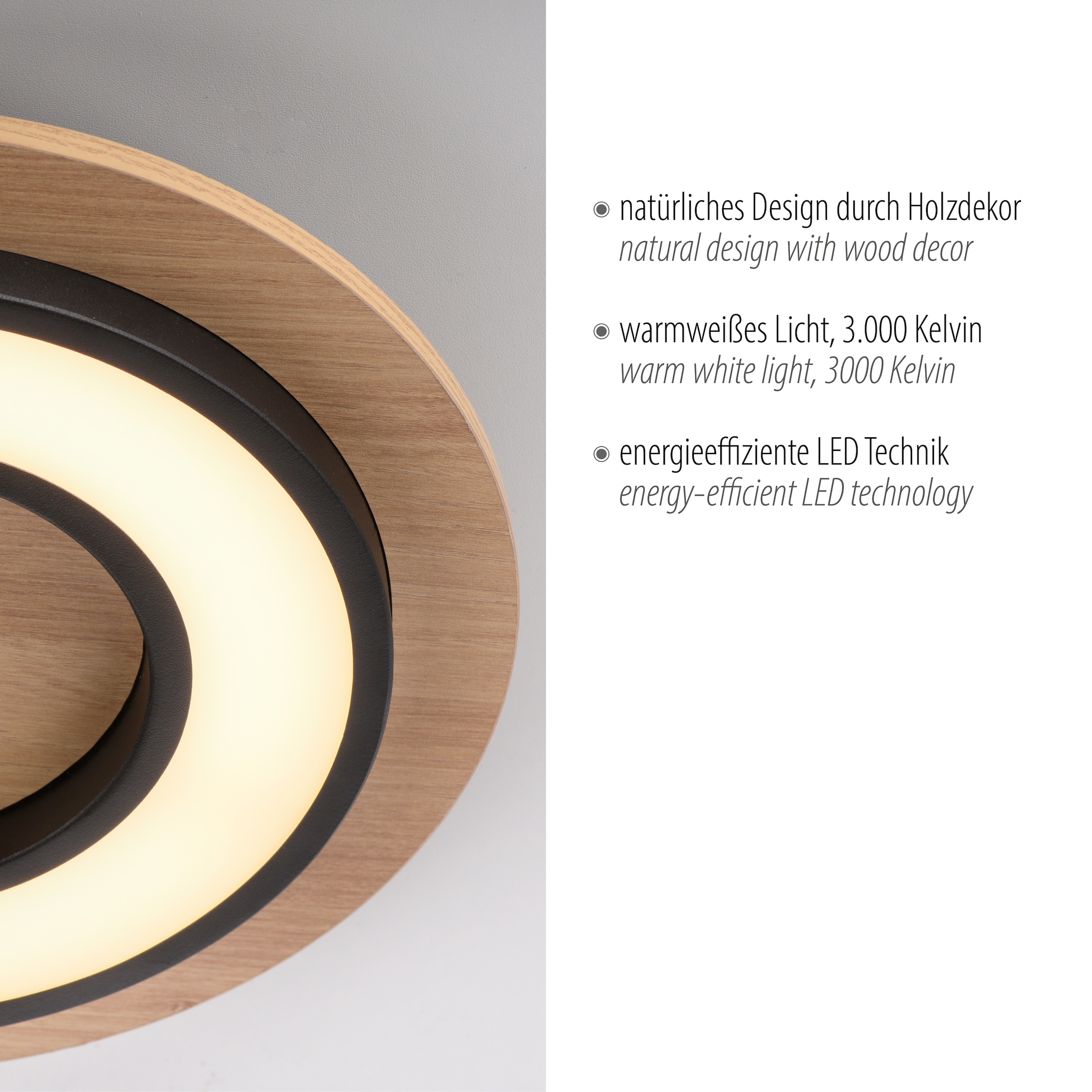 JUST LIGHT Deckenleuchte »TOLA«, 1 flammig, Leuchtmittel LED-Board | LED fest integriert, LED