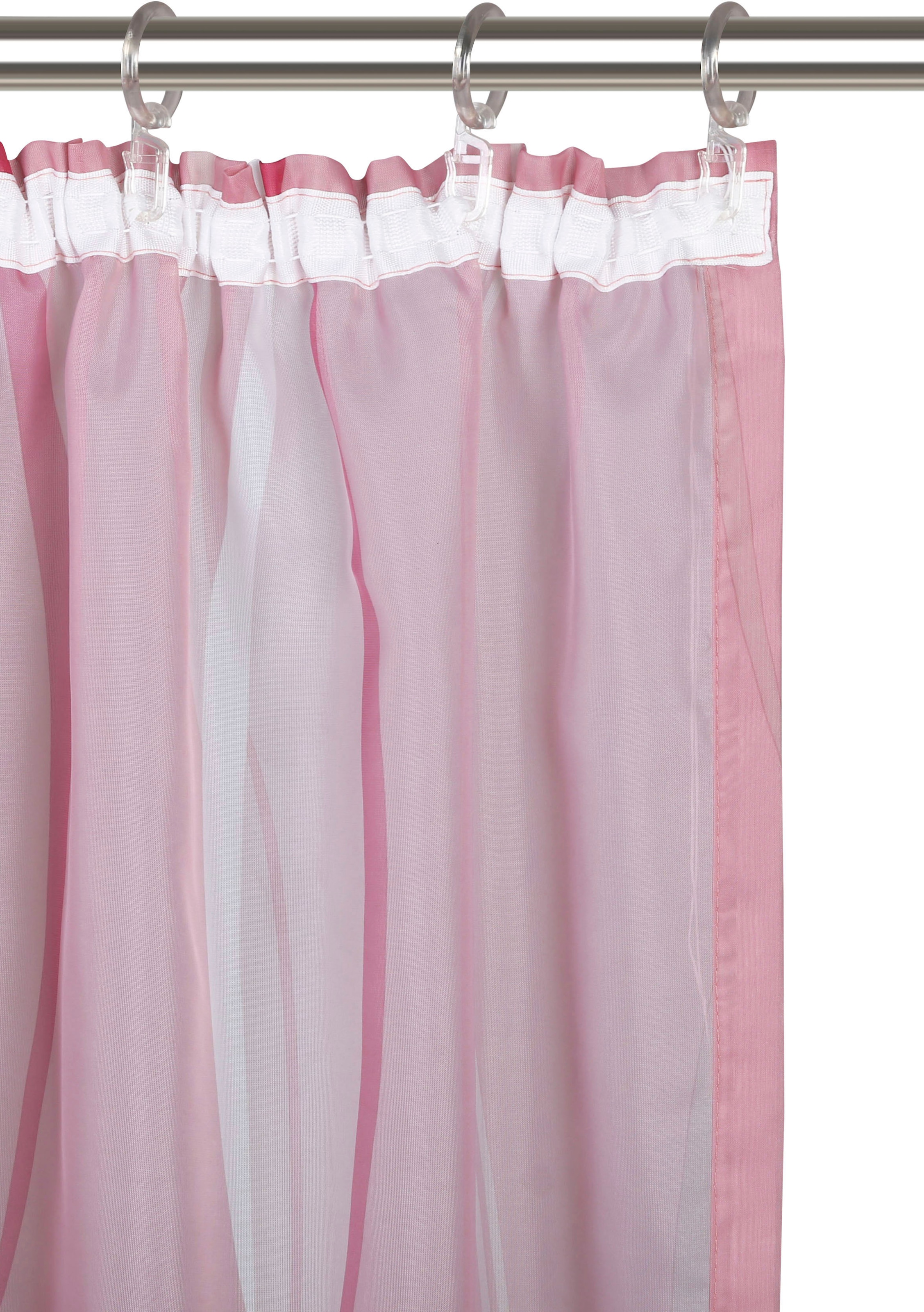 OTTO home Gardine »Dimona« Kräuselband 2 Stk. tlg. 2er-Set, transparent, Voile, Polyester