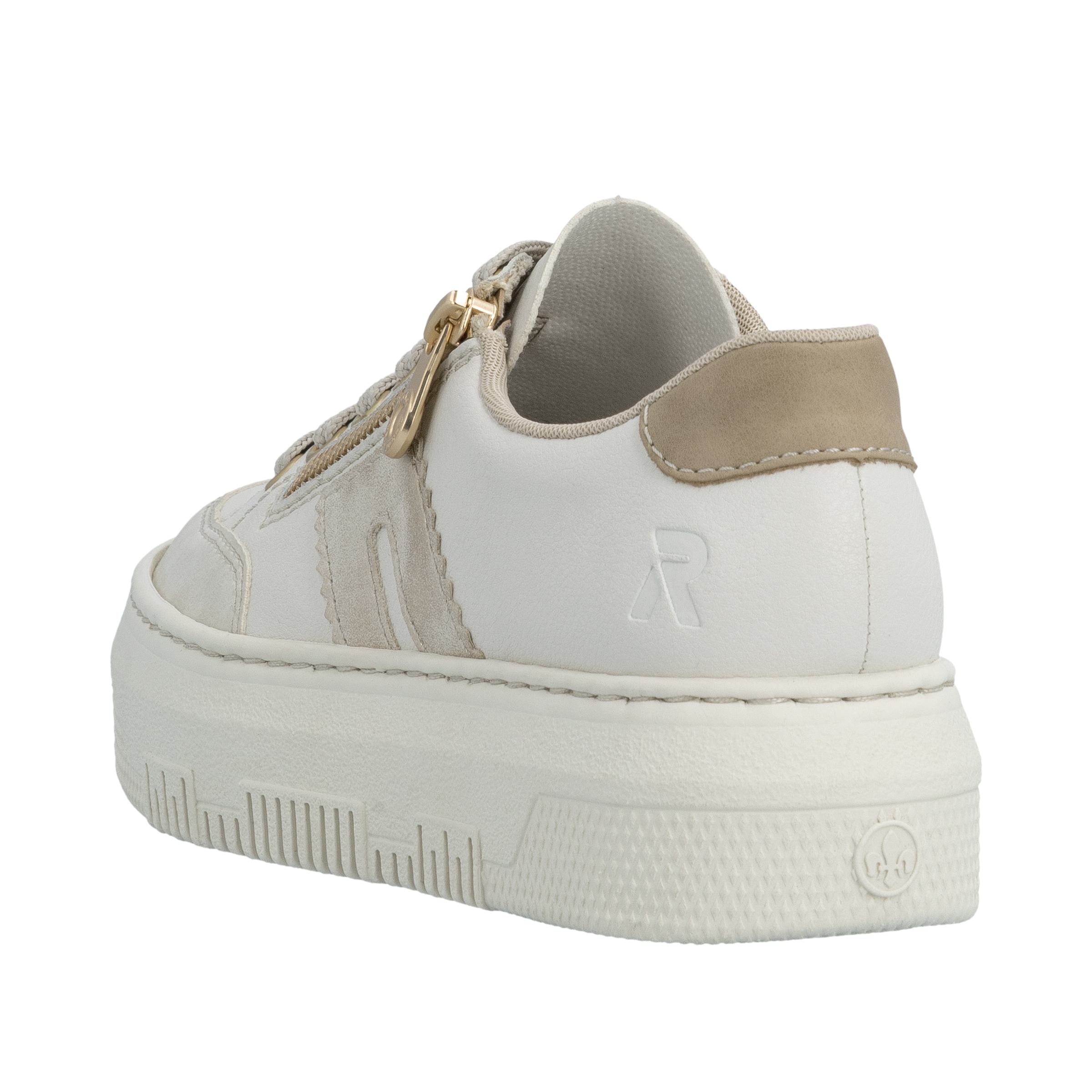 Rieker Plateausneaker  Schnürschuh, Halbschuh, Freizeitschuh mit seitlichem Reißverschluss