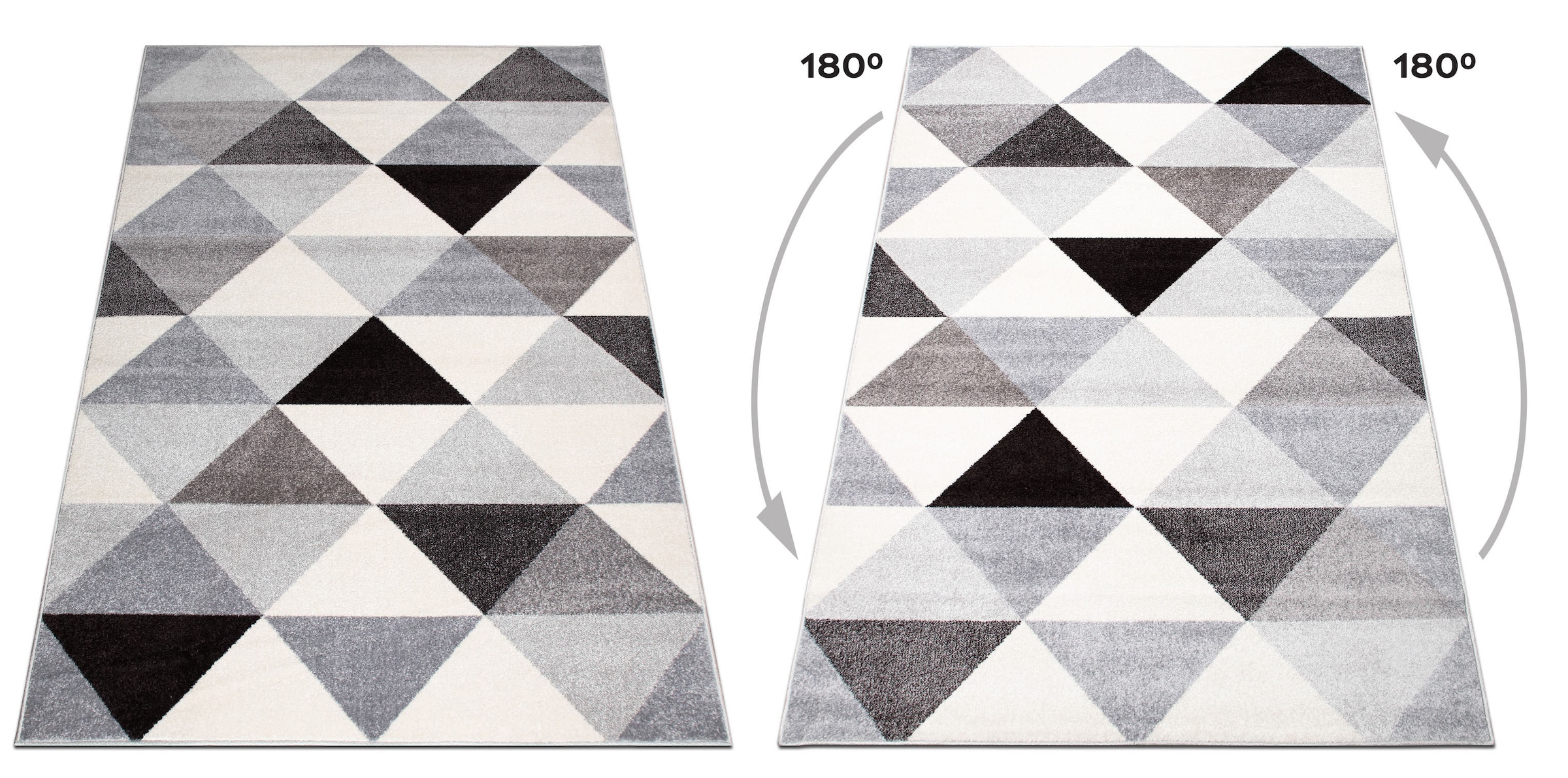 my home Teppich »Berlad Geo«, rechteckig, 9 mm Höhe, mit besonders weichem Flor, Kurzflor, modernes geometrisches Design