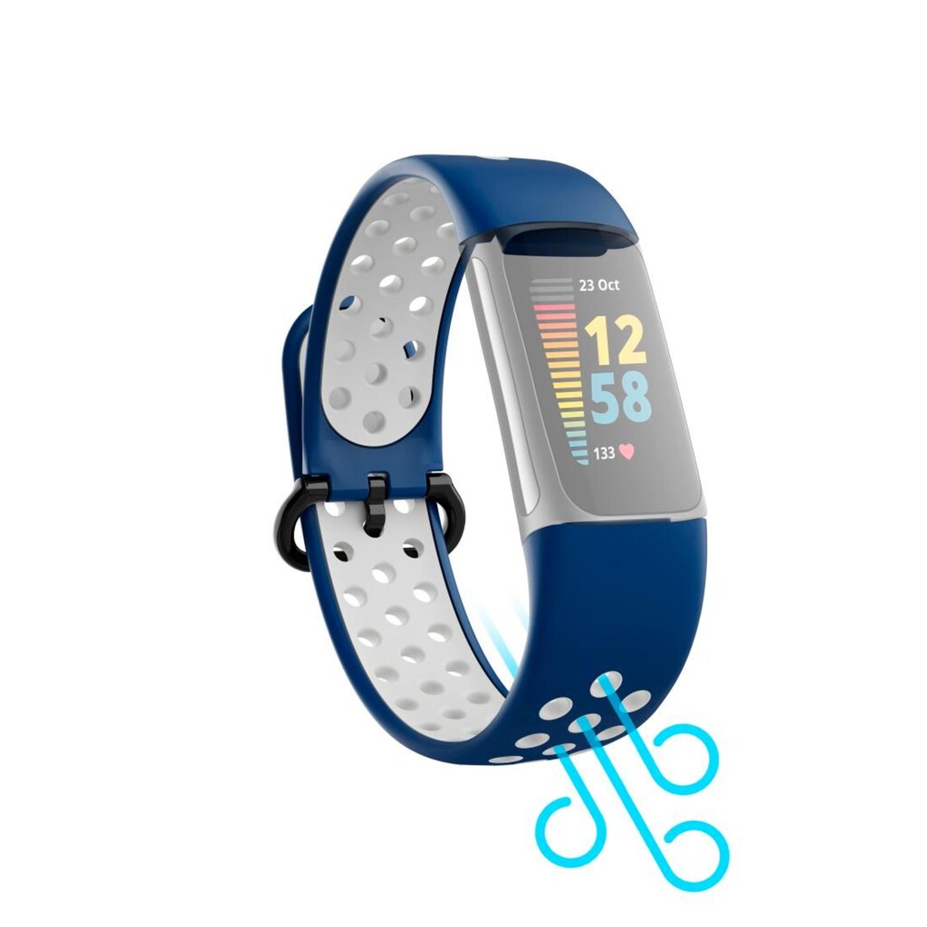 Hama Smartwatch-Armband »Sportarmband für Fitbit Charge 5, atmungsaktives Uhrenarmband«