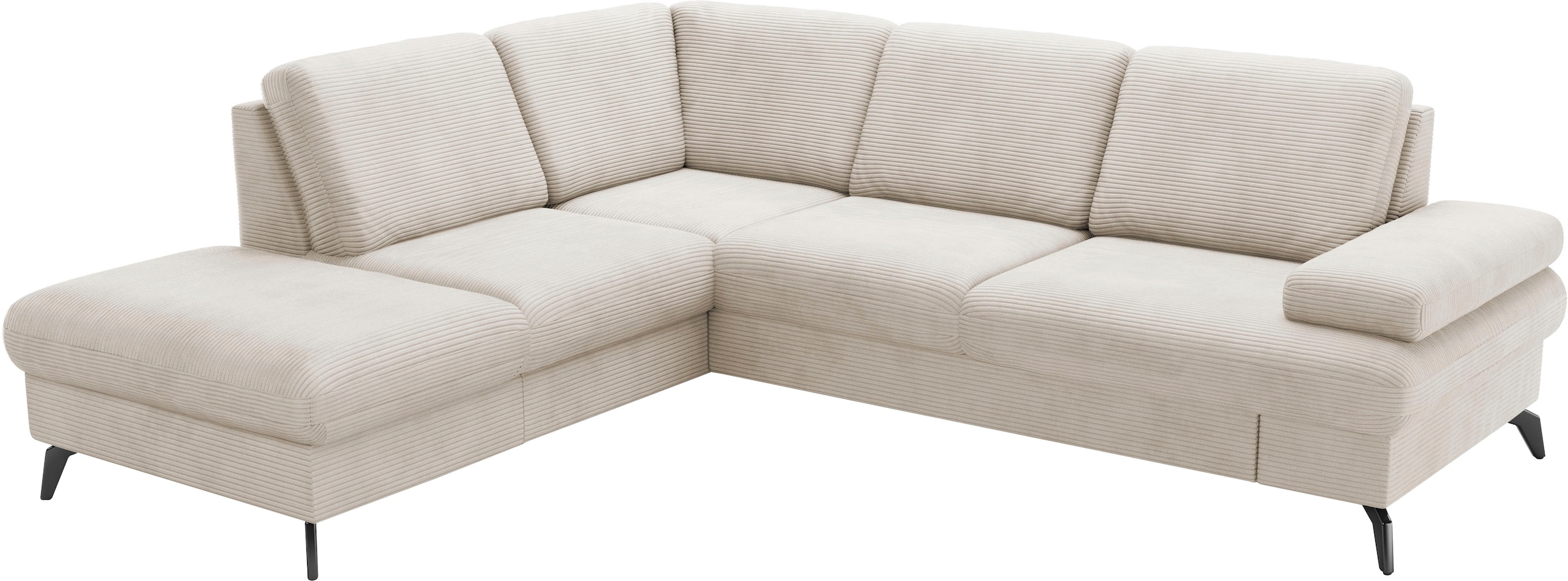 sit&more Ecksofa »Morris Jubi L-Form«, inkl. Armteilfunktion und 1 Zierkissen, wahlweise mit Bettfunktion