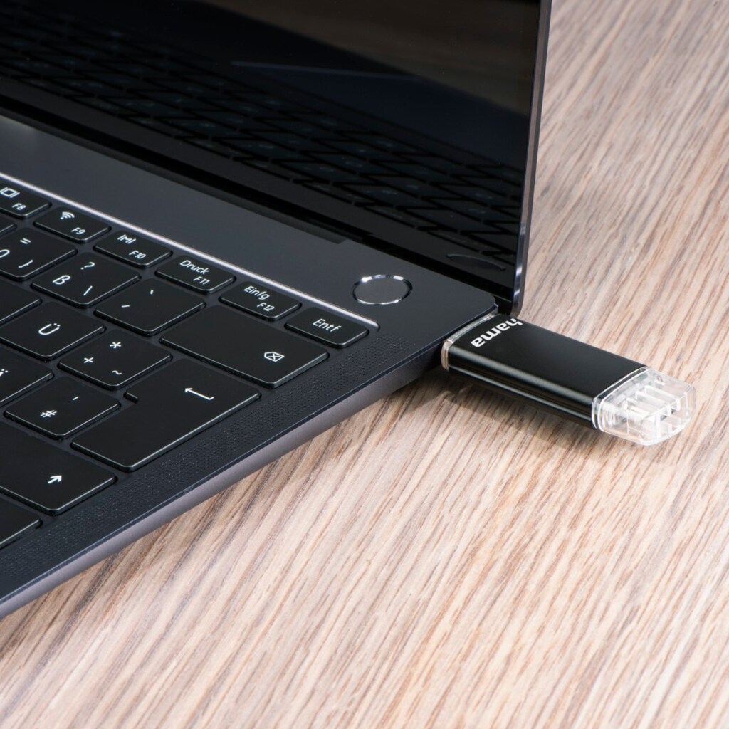 Hama USB-Stick »USB-Stick "Laeta Twin", USB 3.0, 16 GB, 40MB/s, Schwarz«, (Lesegeschwindigkeit 40 MB/s)