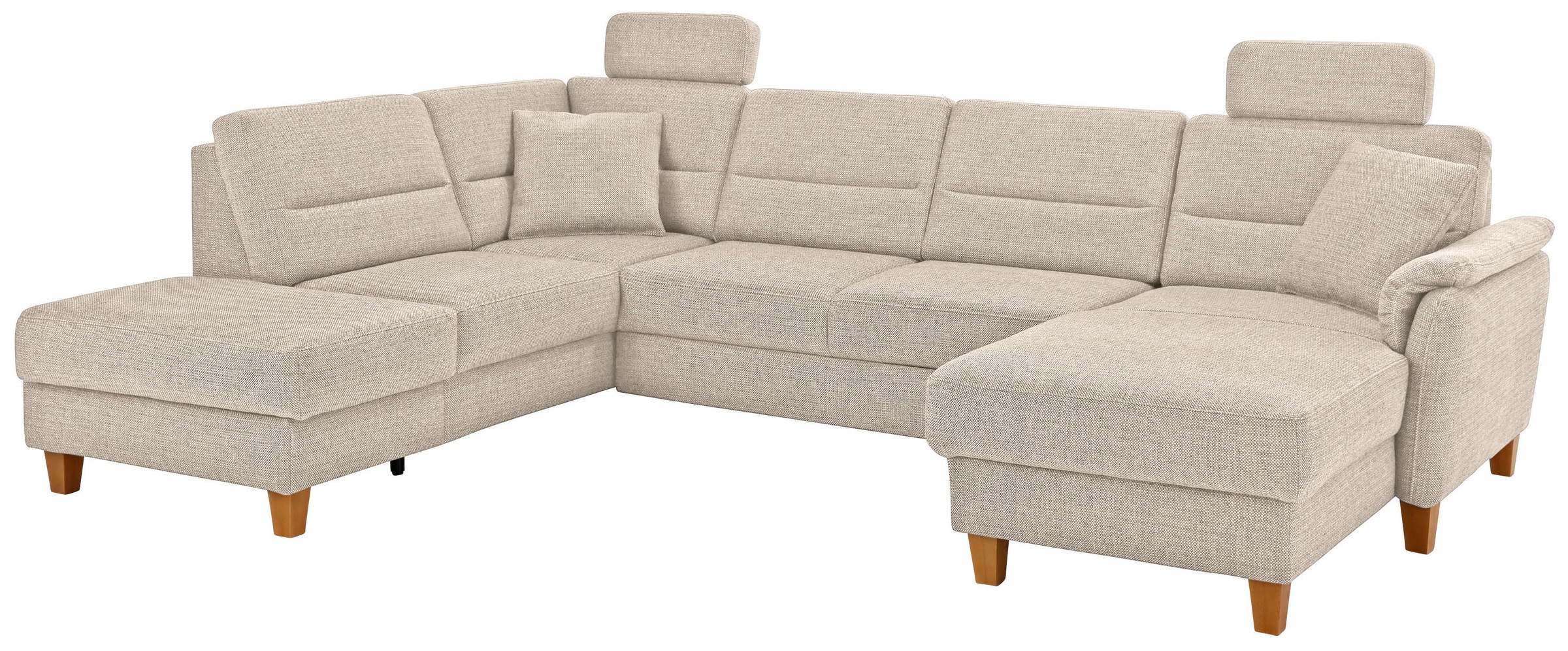 Home affaire Wohnlandschaft »Palmera U-Form, B: 308 cm« optional Bettfunkti günstig online kaufen