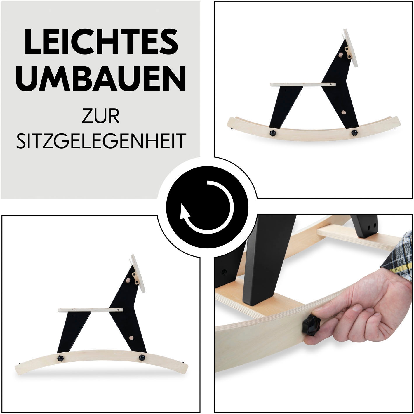 Hauck Schaukeltier »Rock N Swing Zebra«, FSC® - schützt Wald - weltweit