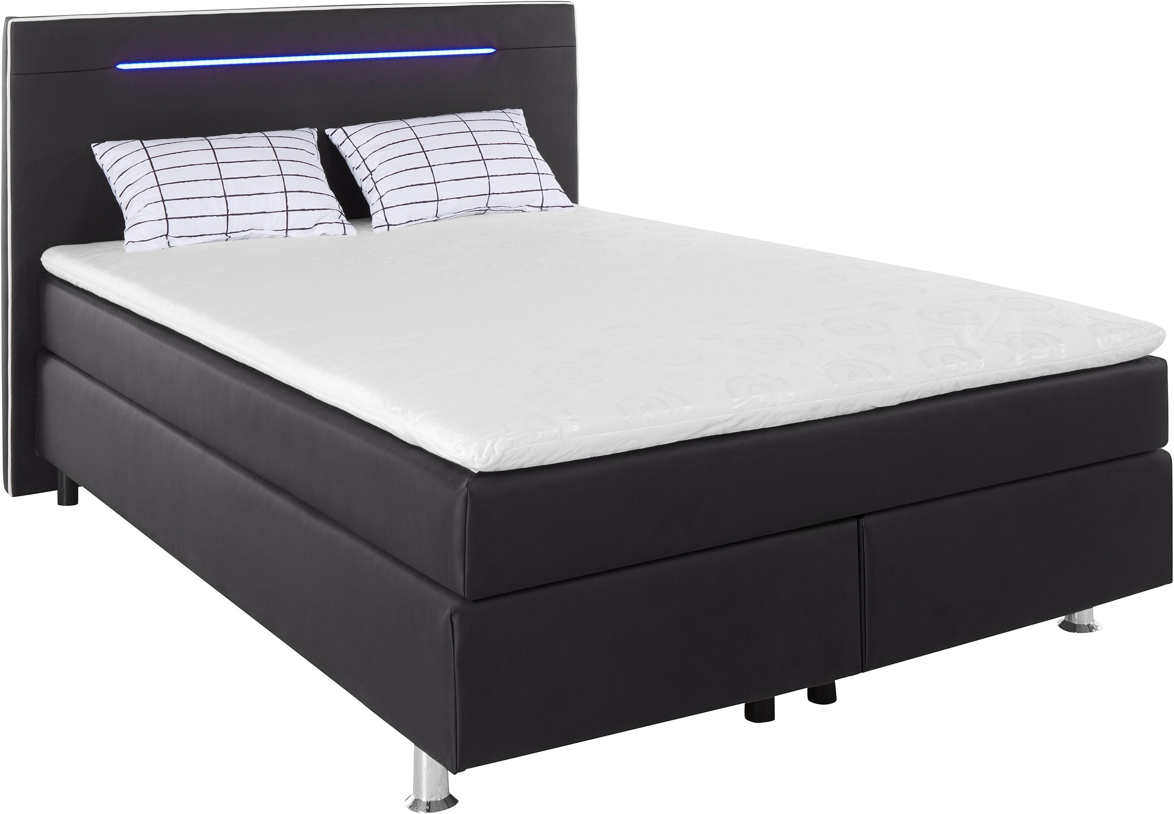 COLLECTION AB Boxspringbett »London, inklusive Topper und Kissen, mit LED-B günstig online kaufen