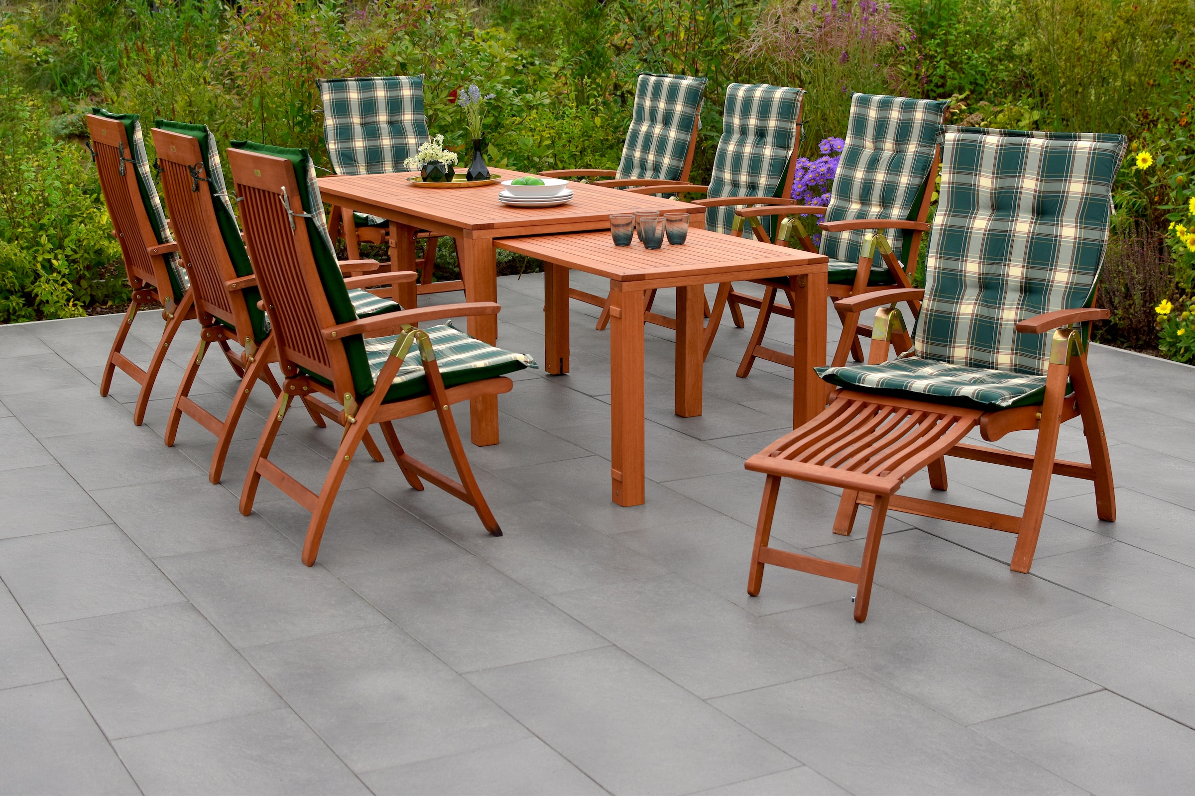 MERXX Garten-Essgruppe »Comodoro« Set, 17 Stk. tlg. 6 Klappsessel, 2 Klapps günstig online kaufen