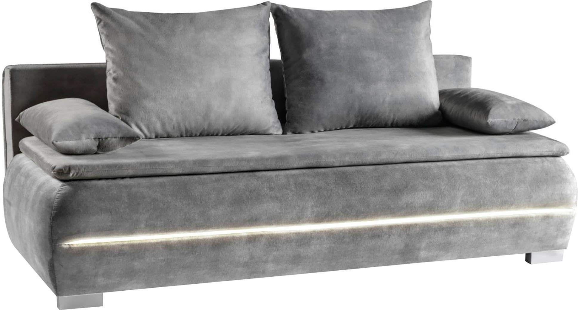 WERK2 Schlafsofa »Tekla LED«, 2-Sitzer Schlafcouch mit Bettkasten & stylischer RGB-LED-Beleuchtung