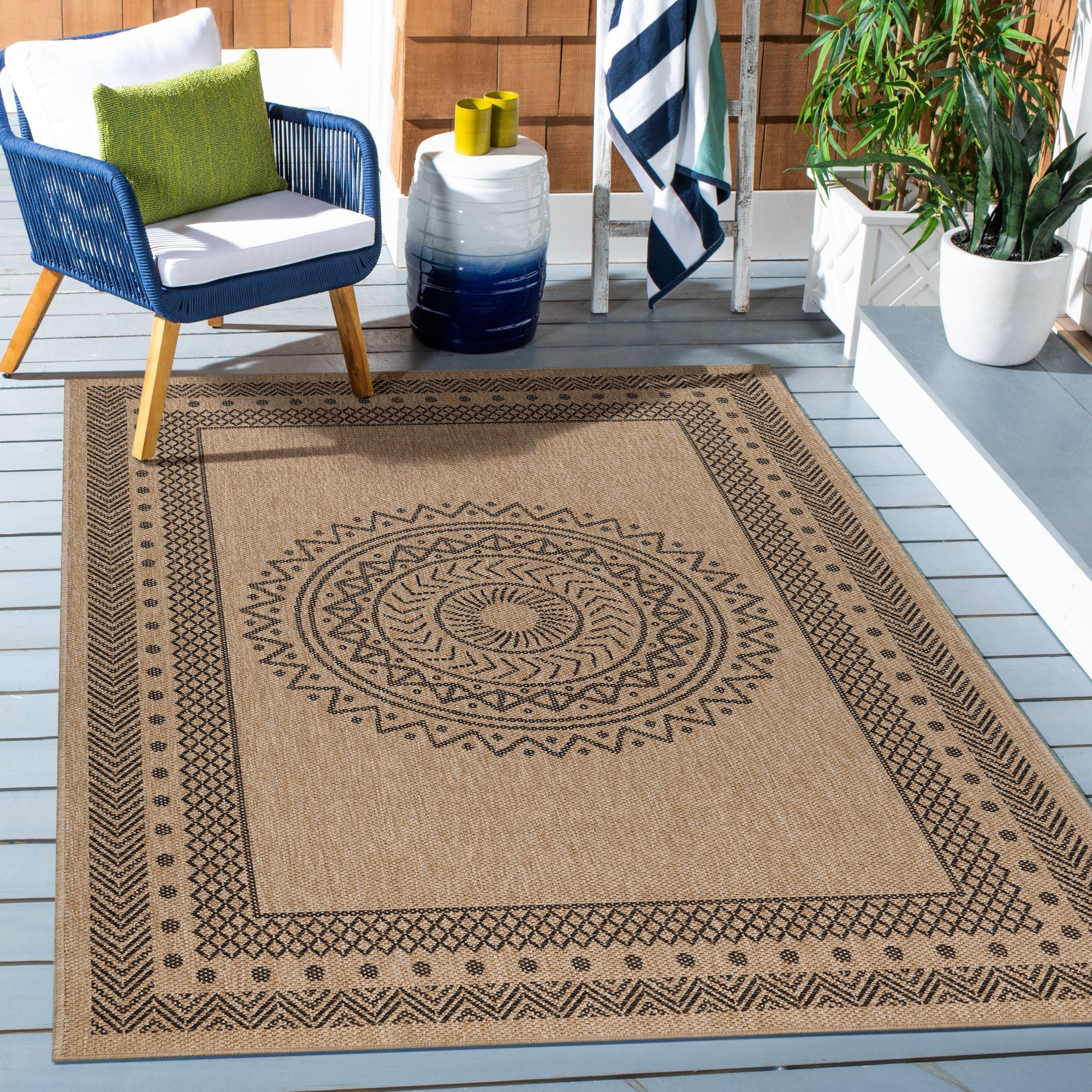 Ayyildiz Teppiche Outdoorteppich »DHAKA 8714«, rechteckig, 5 mm Höhe, Läufe günstig online kaufen