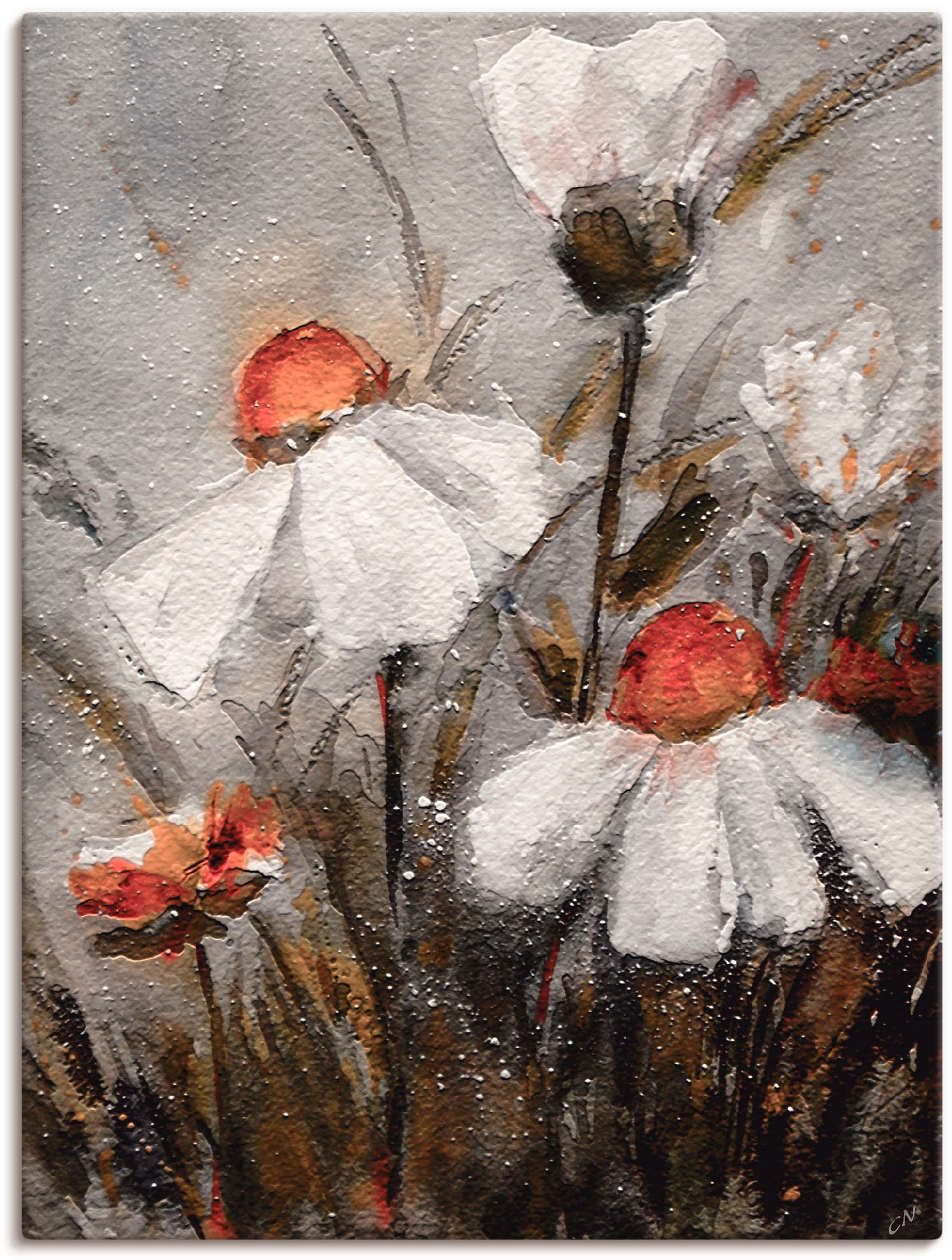 Artland Leinwandbild »Margeriten I«, Blumen, (1 St.), auf Keilrahmen gespan günstig online kaufen