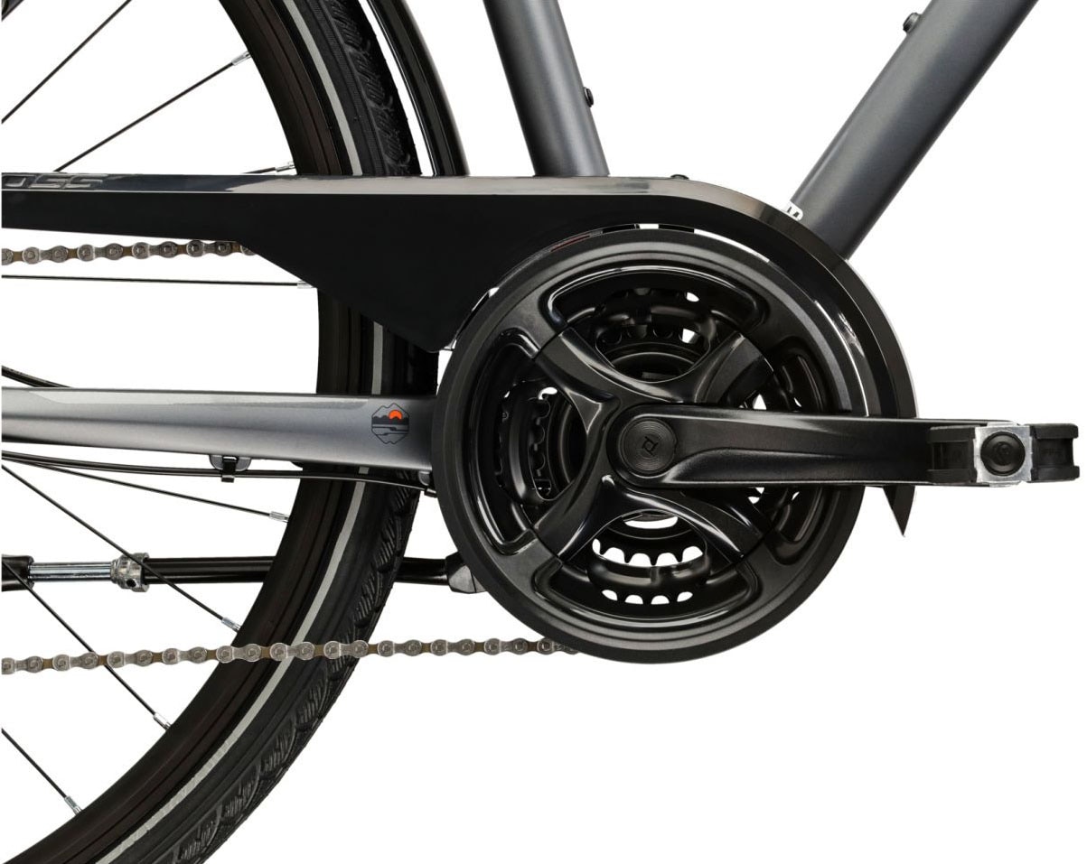 Kross Trekkingrad »Trans 4.0 grau 24 Gänge« 24 Gang Shimano ACERA M3020 Schaltwerk Kettenschaltung