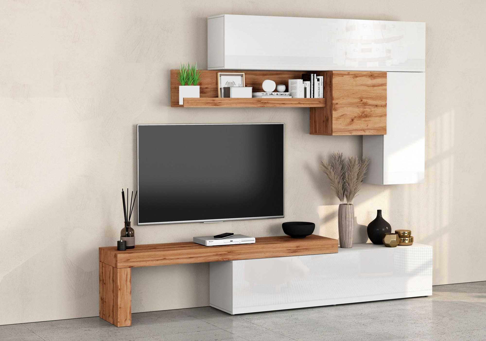 INOSIGN Wohnwand »Chronos Wohnwand, Medienwand, 5-er set«, (Set, 5 St.), ca günstig online kaufen