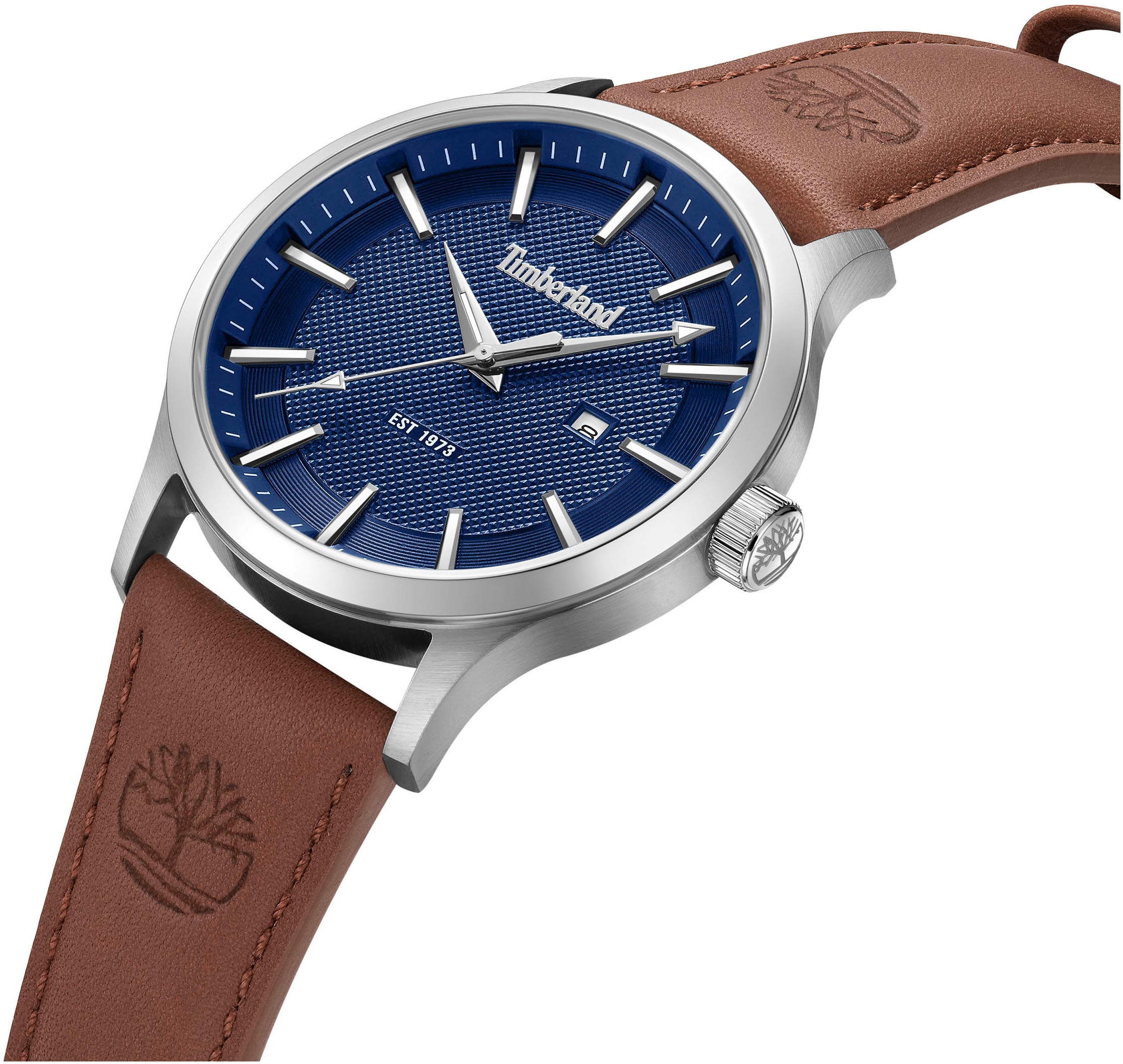 Timberland Quarzuhr »TRUMBULL«, Armbanduhr, Herrenuhr, Datum, Lederarmband