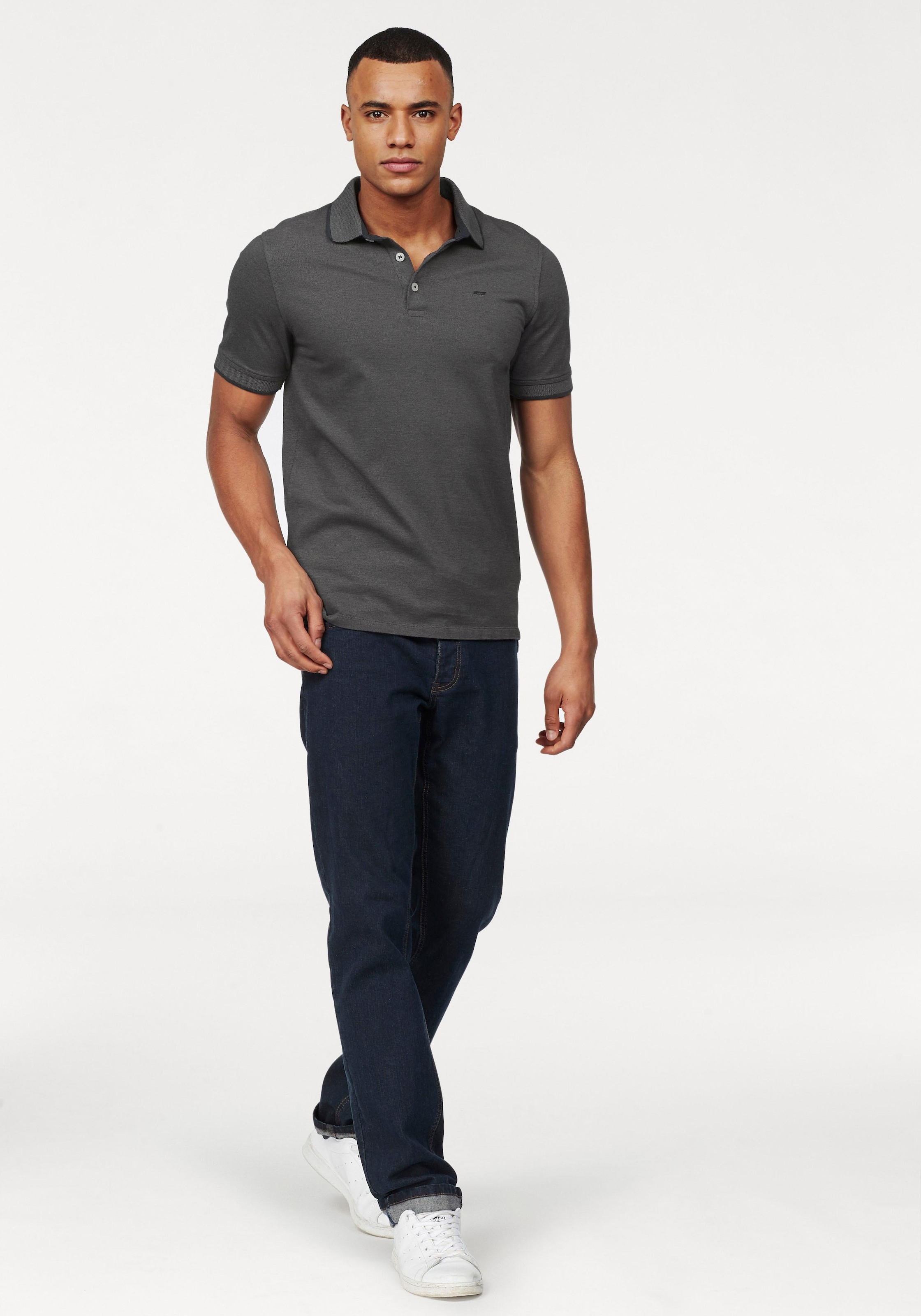 Jack & Jones Poloshirt »JJEPAULOS Poloshirt mit klassischem Kragen und figurbetonter Form«, Logostickerei, modisch, schmal, Baumwolle, Polokragen
