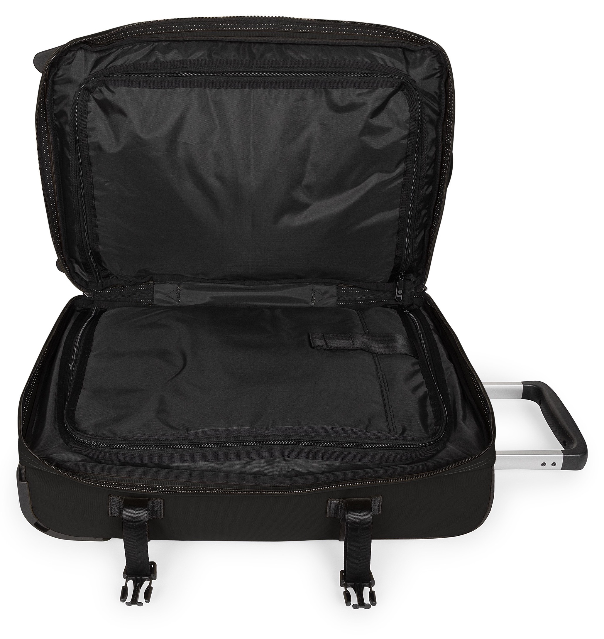 Eastpak Weichgepäck-Trolley »TRANSIT'R PLUS S Tarp Black2« 42 l 2 Rollen Koffer mit zwei praktischen Vordertaschen