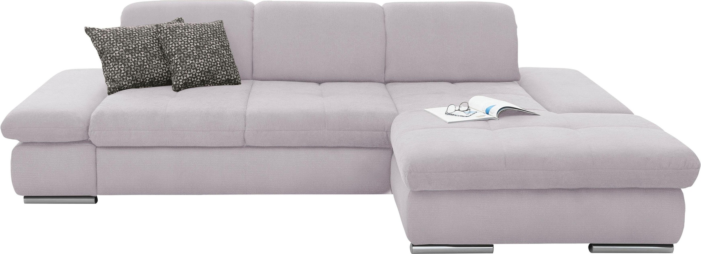 set one by Musterring Ecksofa »SO4100 V« mit verstellbaren Kopfteilen, wahl günstig online kaufen