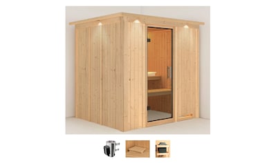Karibu Sauna »Dima«, (Set), 3,6-kW-Plug & Play Ofen mit integrierter Steuerung kaufen