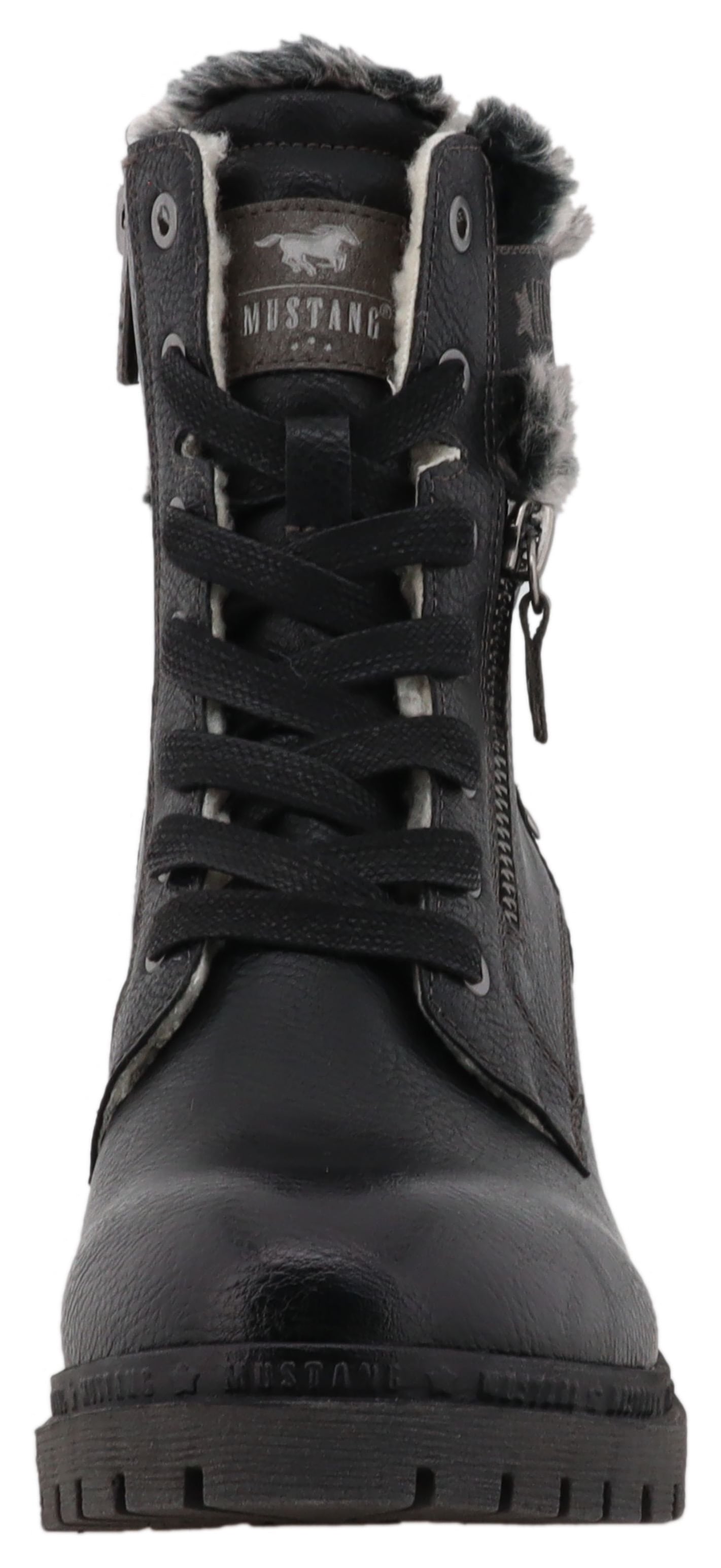 Mustang Shoes Winterstiefelette »Leila«  Winterstiefel mit Kunstfellkragen und Blockabsatz