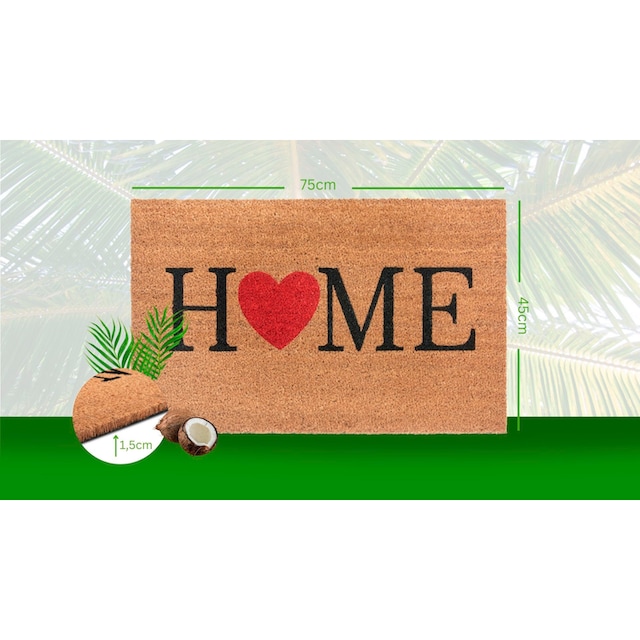 HANSE Home Fußmatte »Mix Mats Kokos Home With Heart«, rechteckig, Kokos,  Schmutzfangmatte, Outdoor, Rutschfest, Innen, Kokosmatte, Flur bequem und  schnell bestellen
