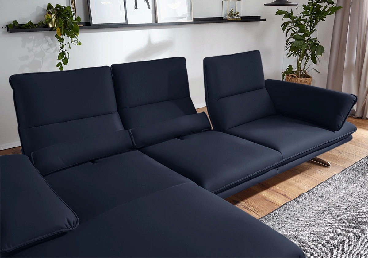 W.SCHILLIG Ecksofa »broadway, Designsofa mit tollem Sitzkomfort, L-Form«, Sitztiefenverstellung, Kopfteil- & Seitenteilverstellung, Breite 291cm