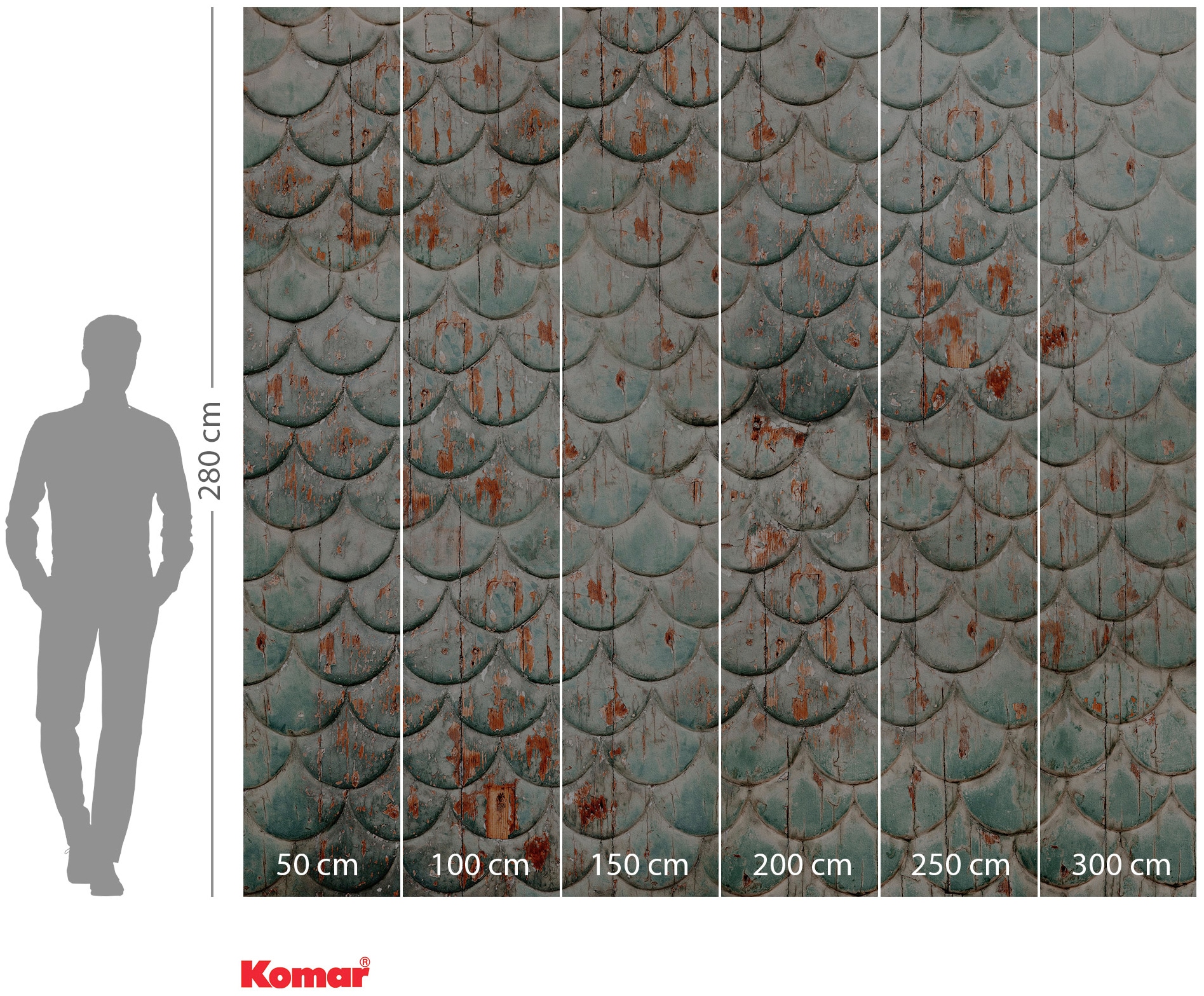 Komar Vliestapete »Digitaldruck Vlies -  Antique - Größe 300 x 280 cm« bedruckt glatt Wohnzimmer, Schlafzimmer